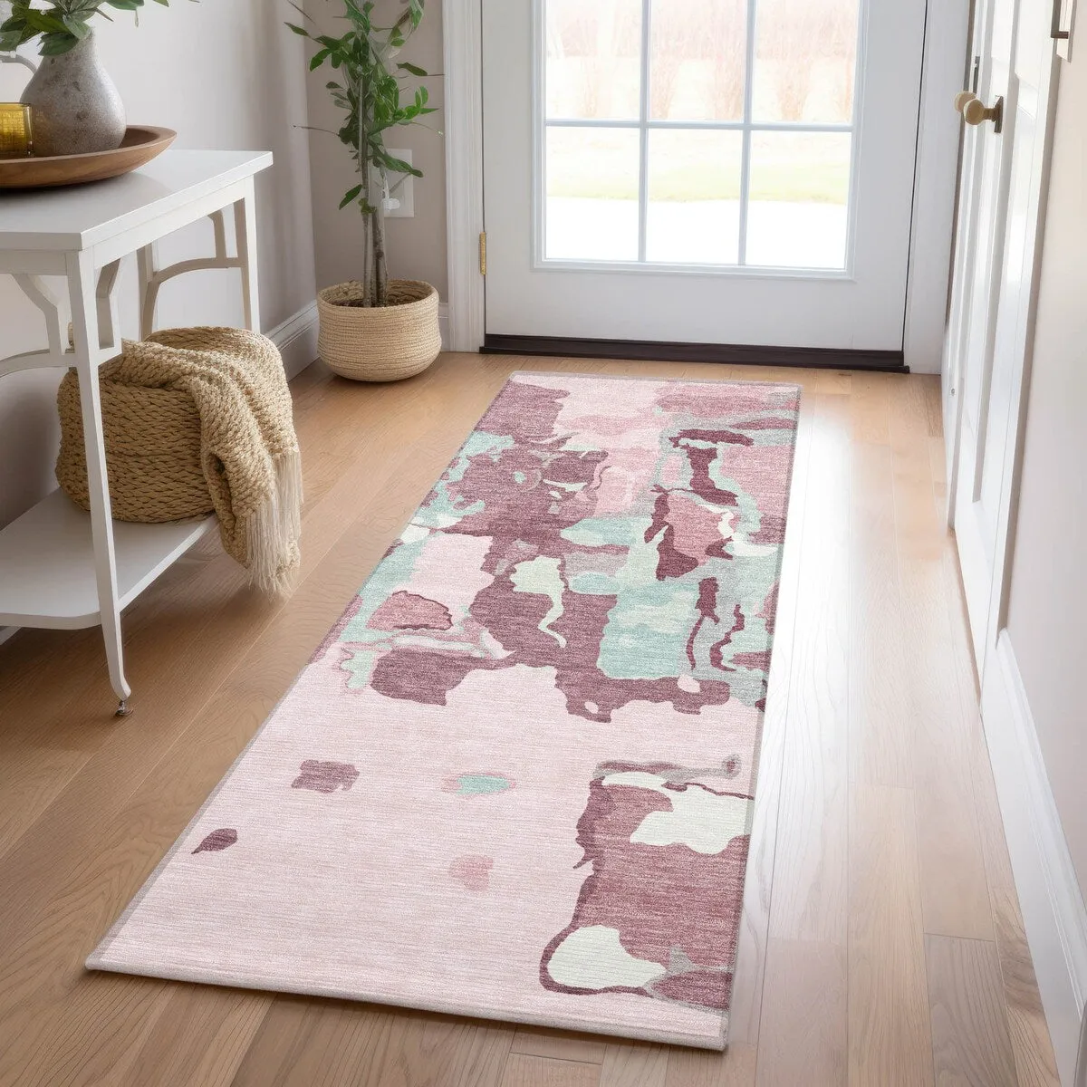 Machine Washable Indoor/ Outdoor Abstract Glam Chantille Rug