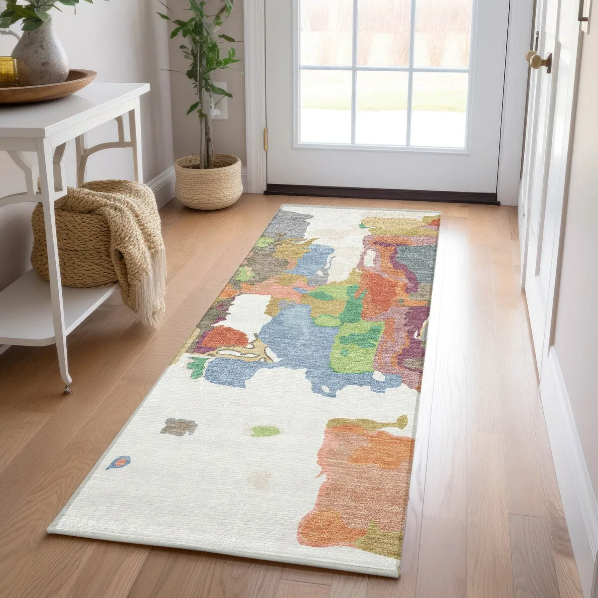 Machine Washable Indoor/ Outdoor Abstract Glam Chantille Rug