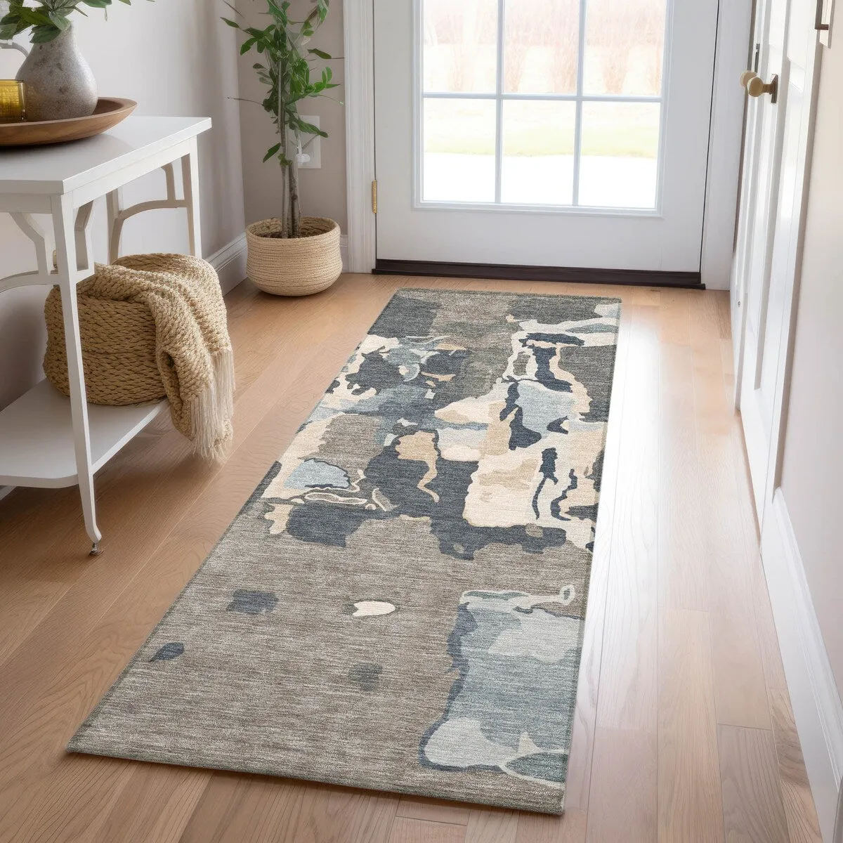 Machine Washable Indoor/ Outdoor Abstract Glam Chantille Rug