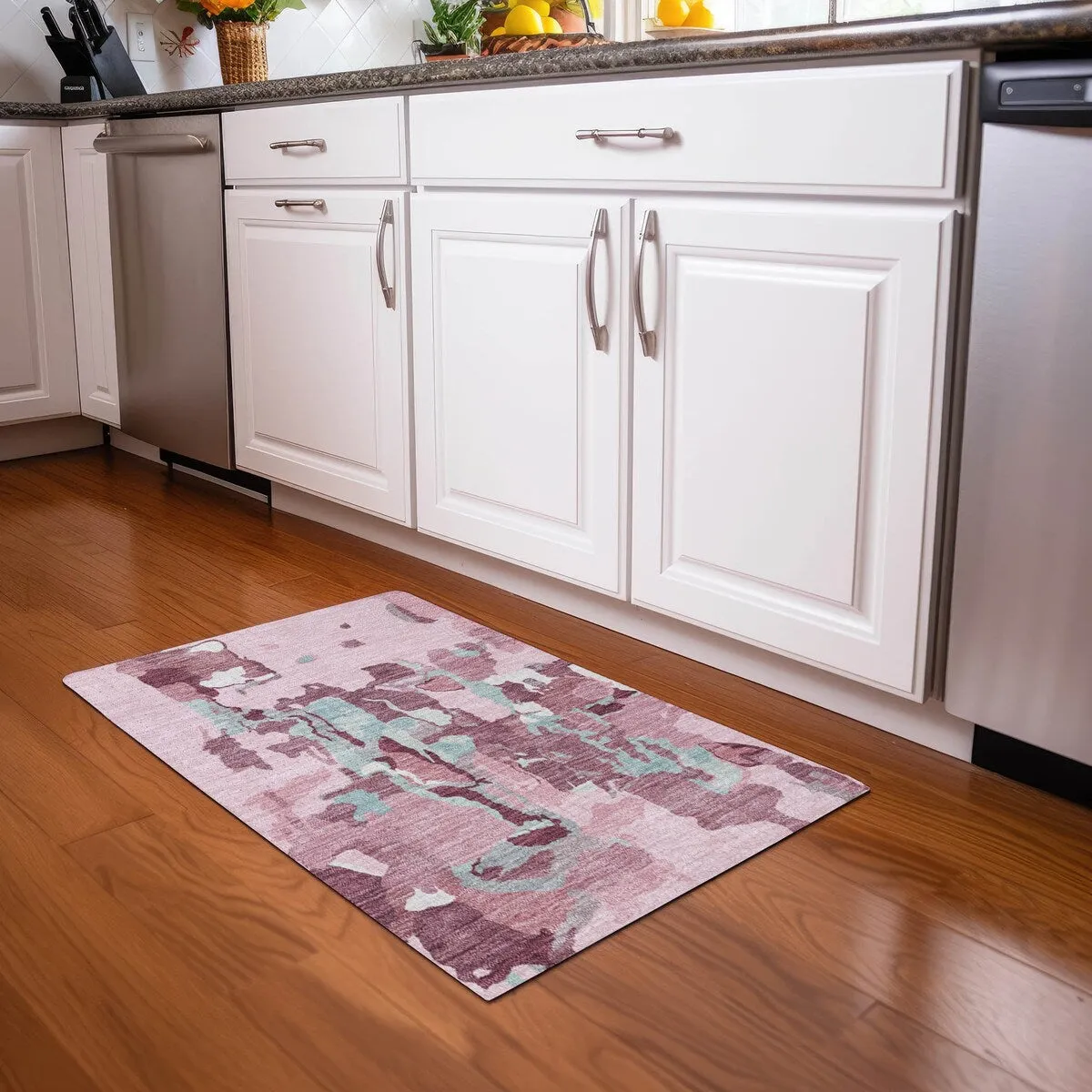 Machine Washable Indoor/ Outdoor Abstract Glam Chantille Rug