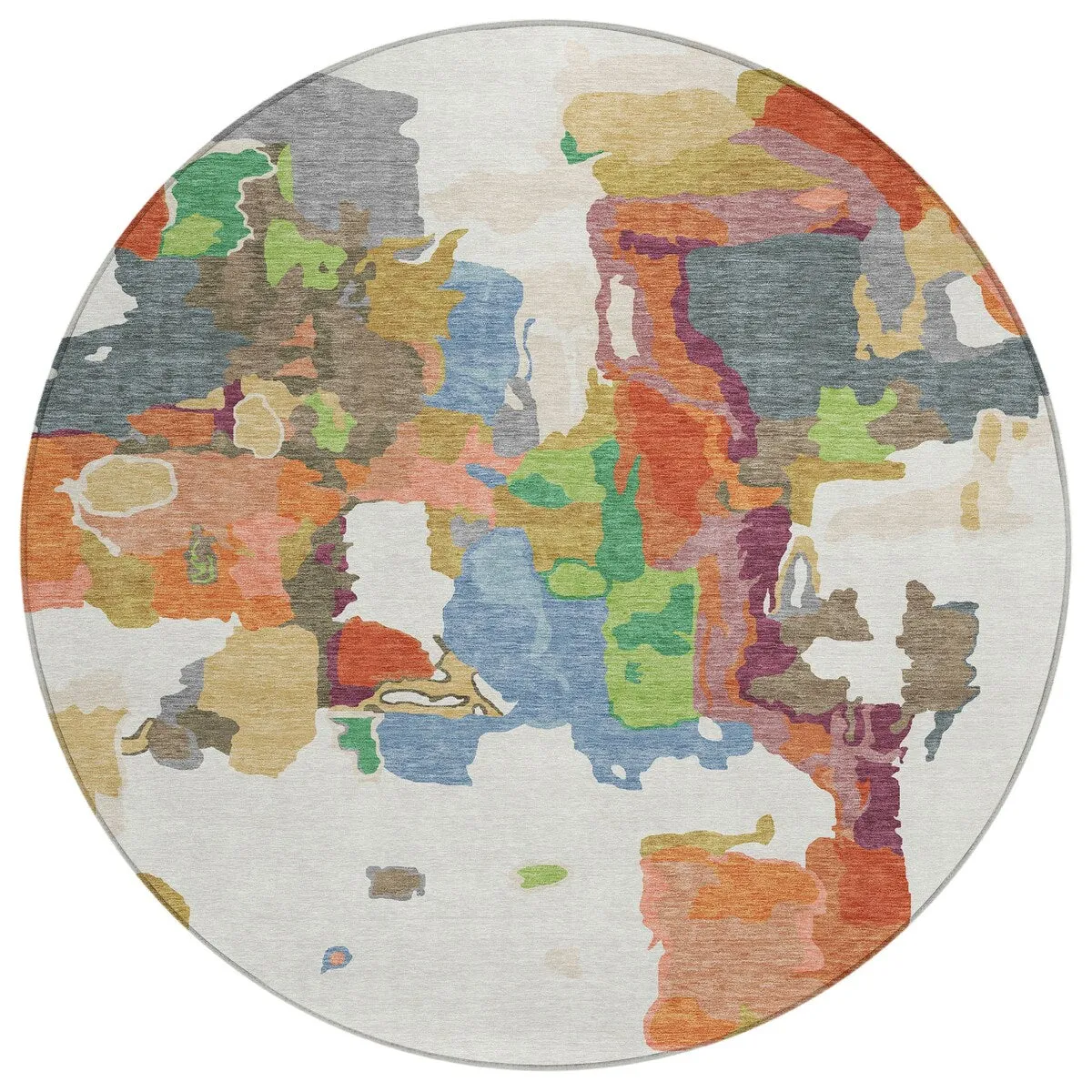 Machine Washable Indoor/ Outdoor Abstract Glam Chantille Rug