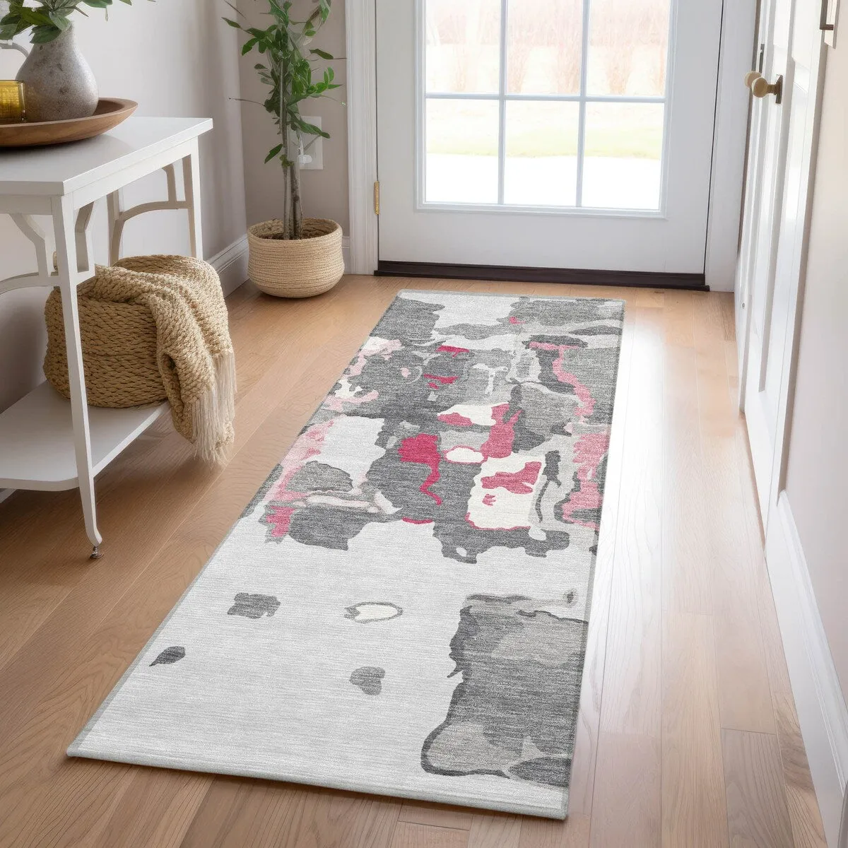 Machine Washable Indoor/ Outdoor Abstract Glam Chantille Rug