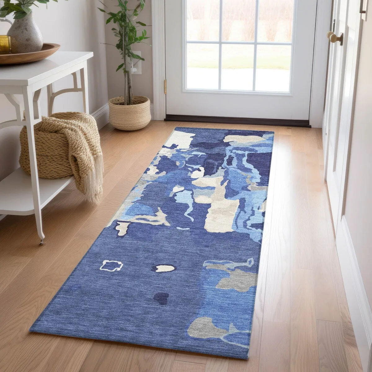 Machine Washable Indoor/ Outdoor Abstract Glam Chantille Rug