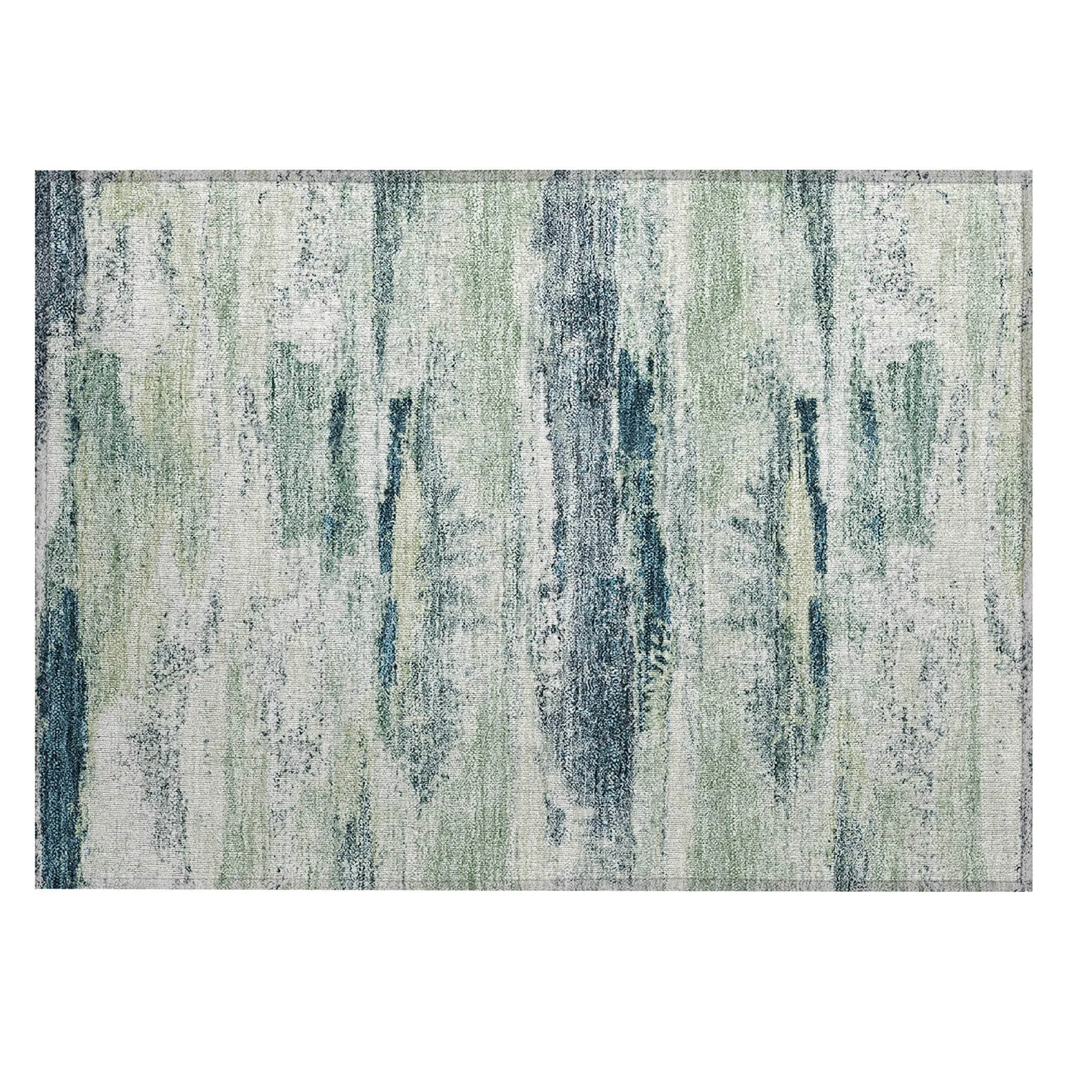 Machine Washable Indoor/ Outdoor Abstract Modern Chantille Rug