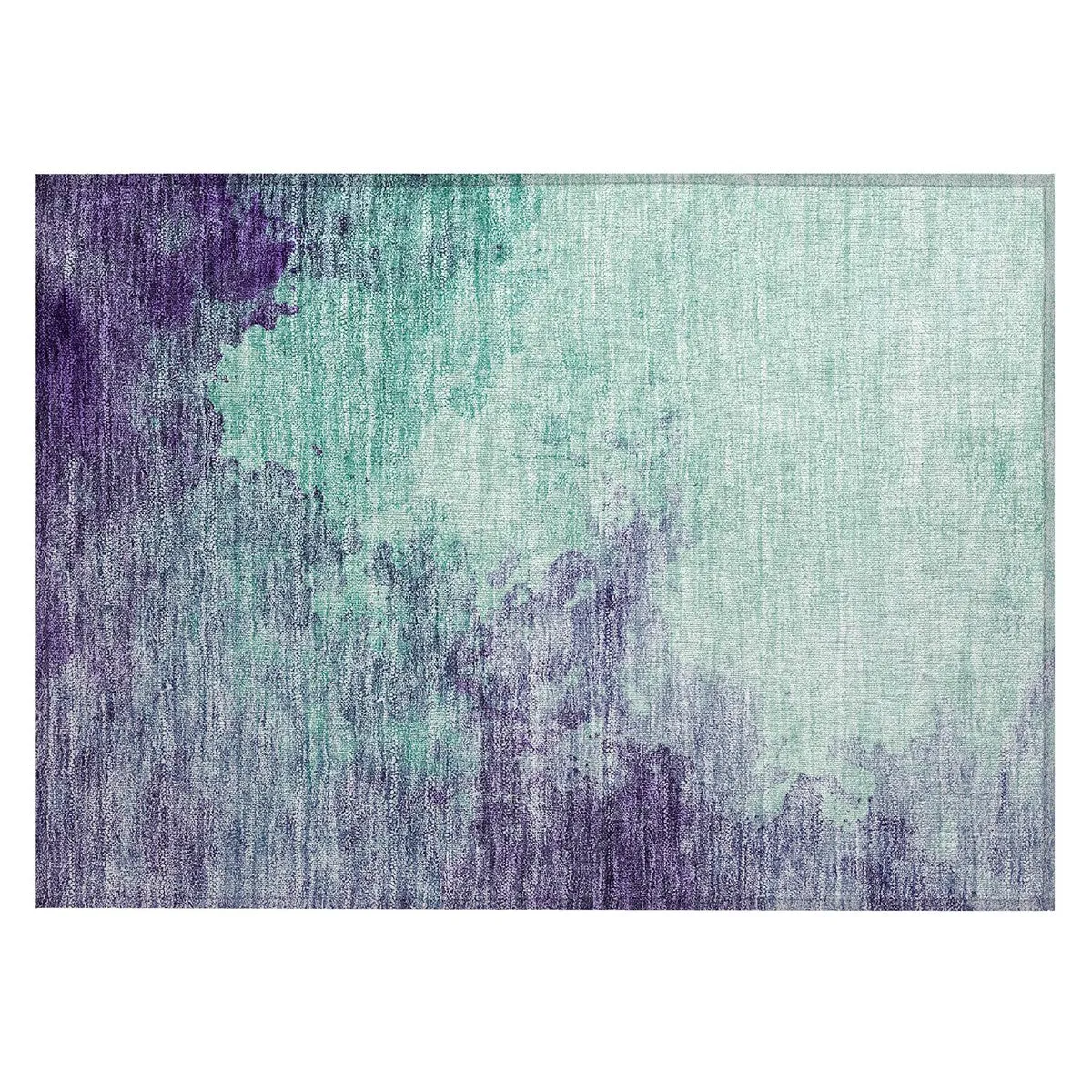 Machine Washable Indoor/ Outdoor Abstract Modern Chantille Rug