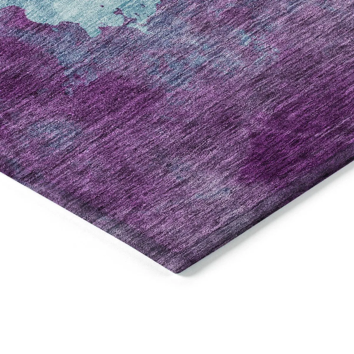 Machine Washable Indoor/ Outdoor Abstract Modern Chantille Rug