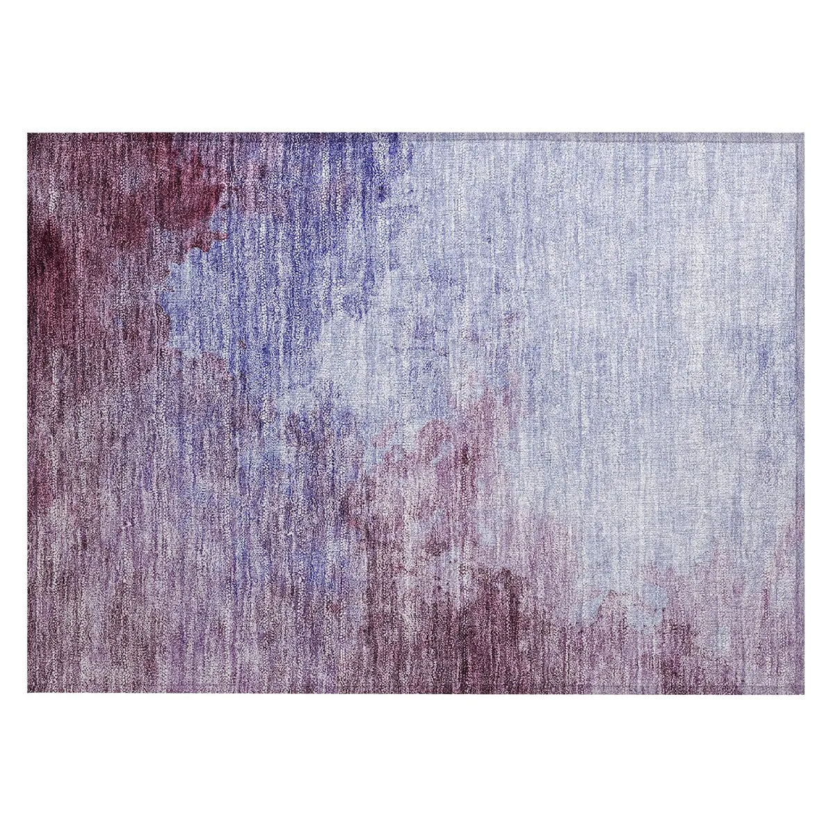 Machine Washable Indoor/ Outdoor Abstract Modern Chantille Rug