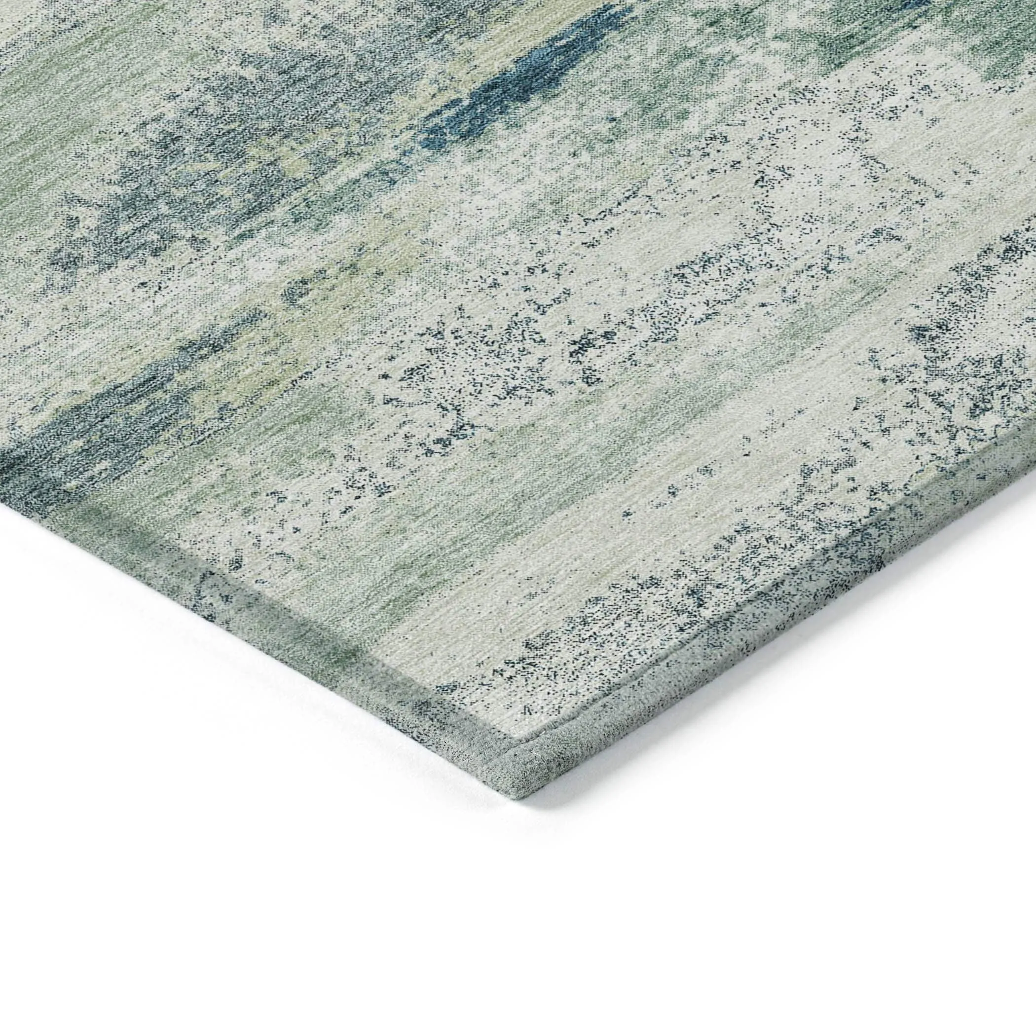 Machine Washable Indoor/ Outdoor Abstract Modern Chantille Rug