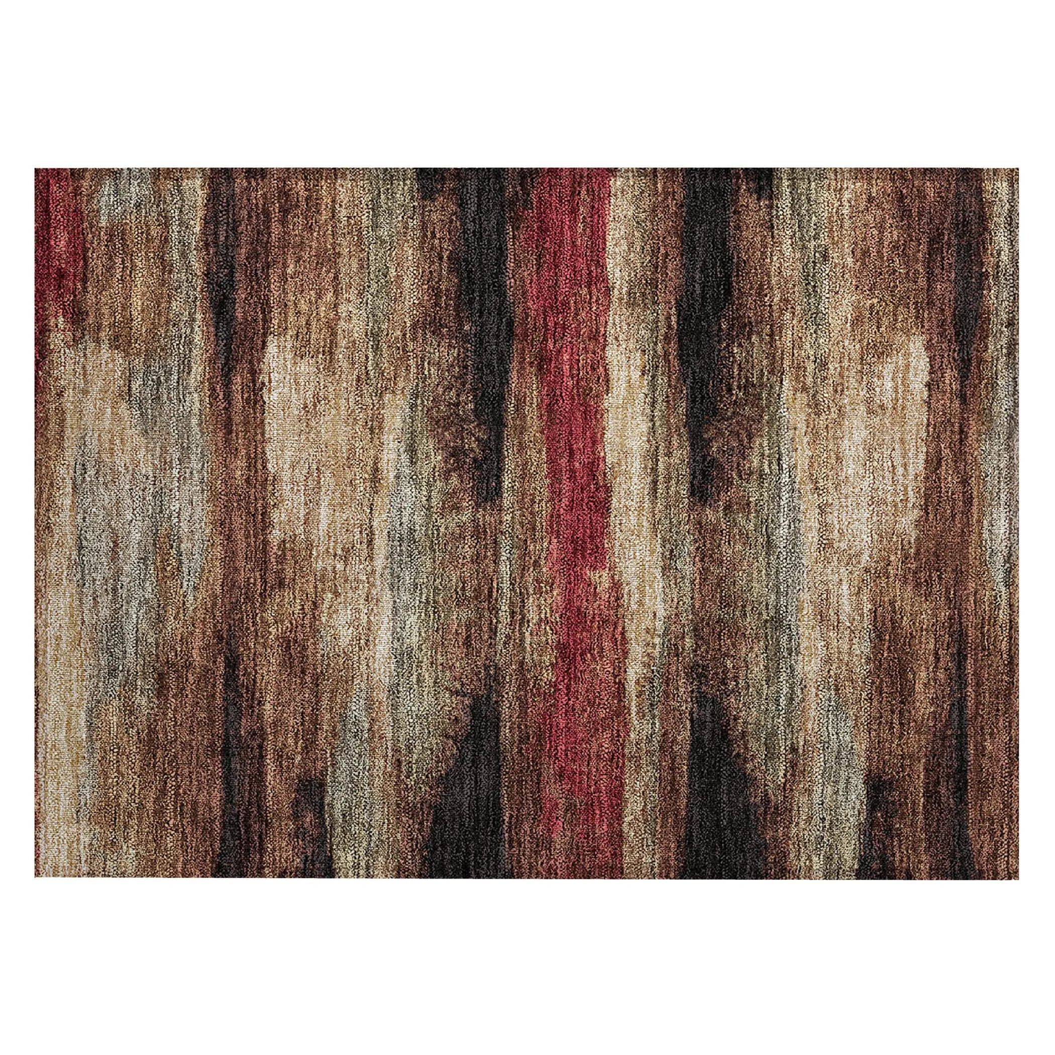 Machine Washable Indoor/ Outdoor Abstract Modern Chantille Rug