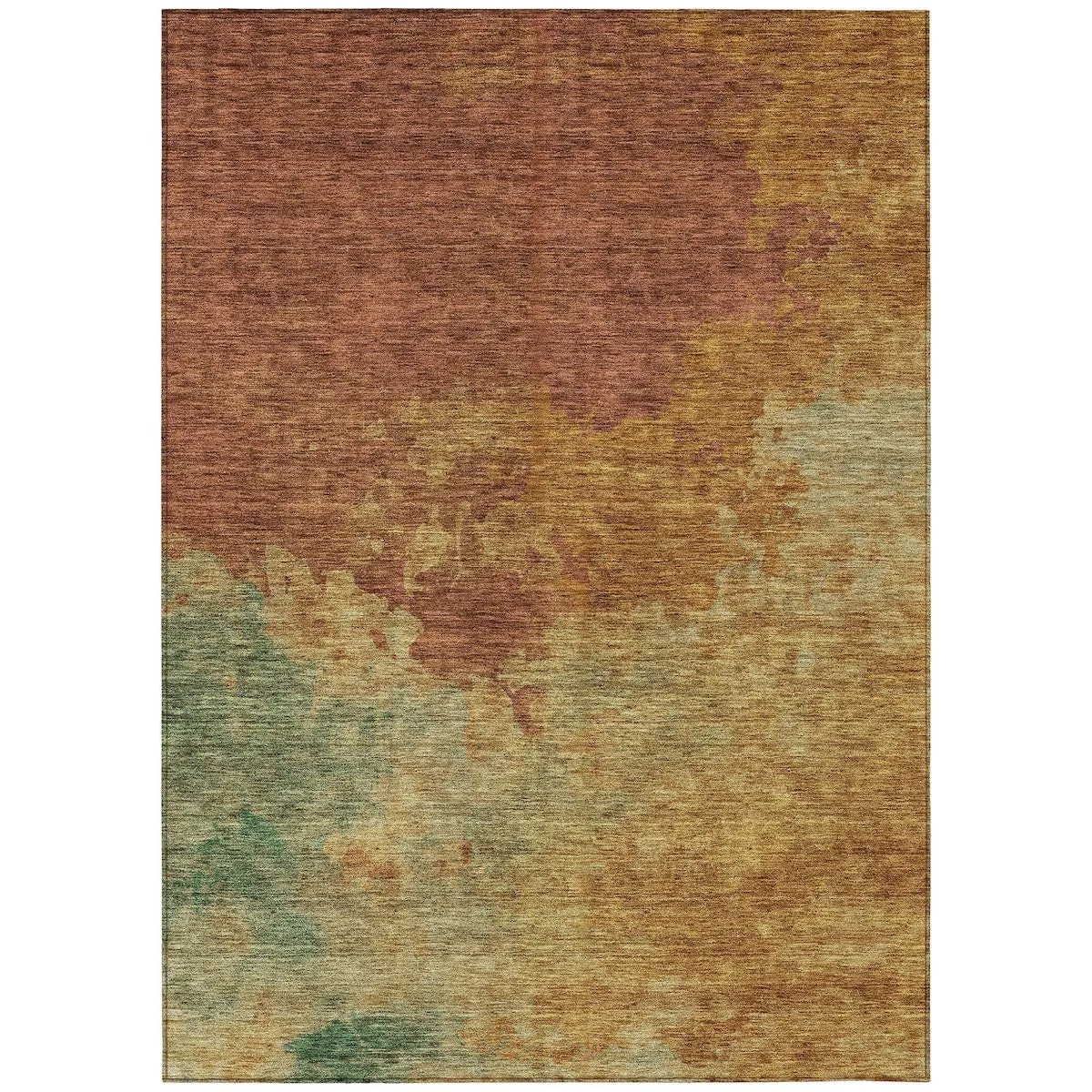 Machine Washable Indoor/ Outdoor Abstract Modern Chantille Rug