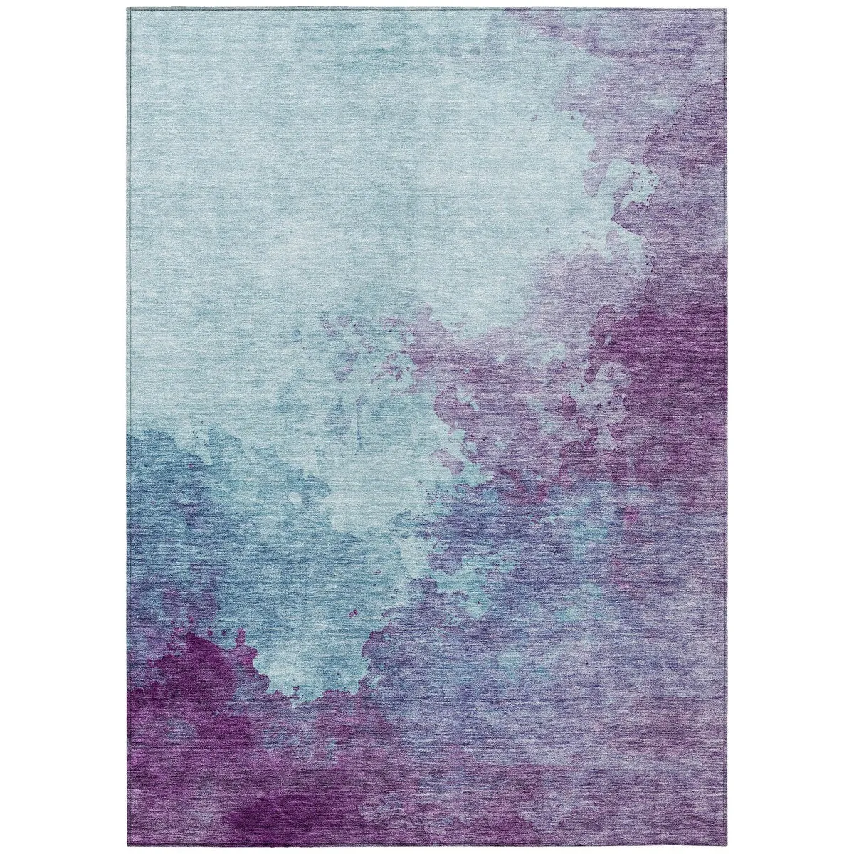 Machine Washable Indoor/ Outdoor Abstract Modern Chantille Rug