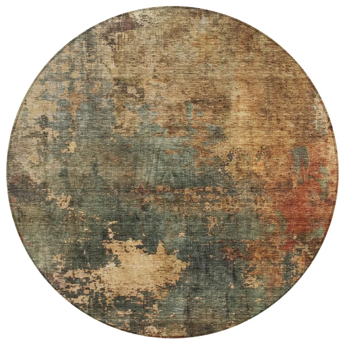Machine Washable Indoor/ Outdoor Abstract Modern Chantille Rug