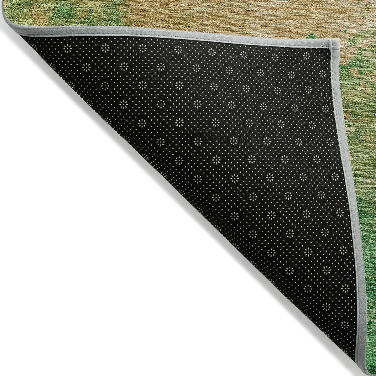 Machine Washable Indoor/ Outdoor Abstract Modern Chantille Rug
