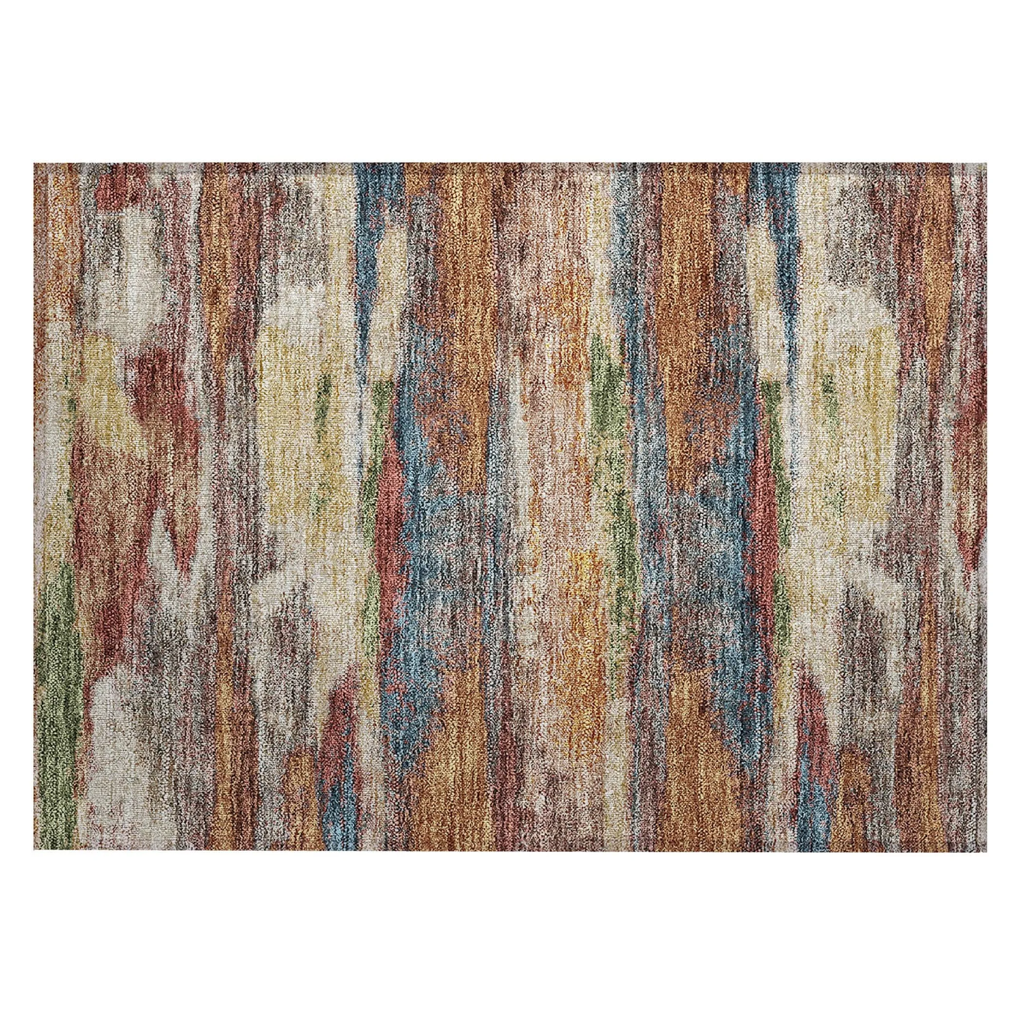 Machine Washable Indoor/ Outdoor Abstract Modern Chantille Rug