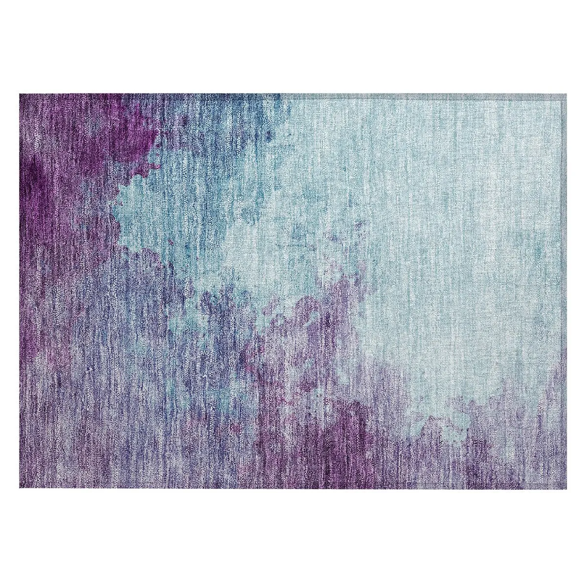 Machine Washable Indoor/ Outdoor Abstract Modern Chantille Rug