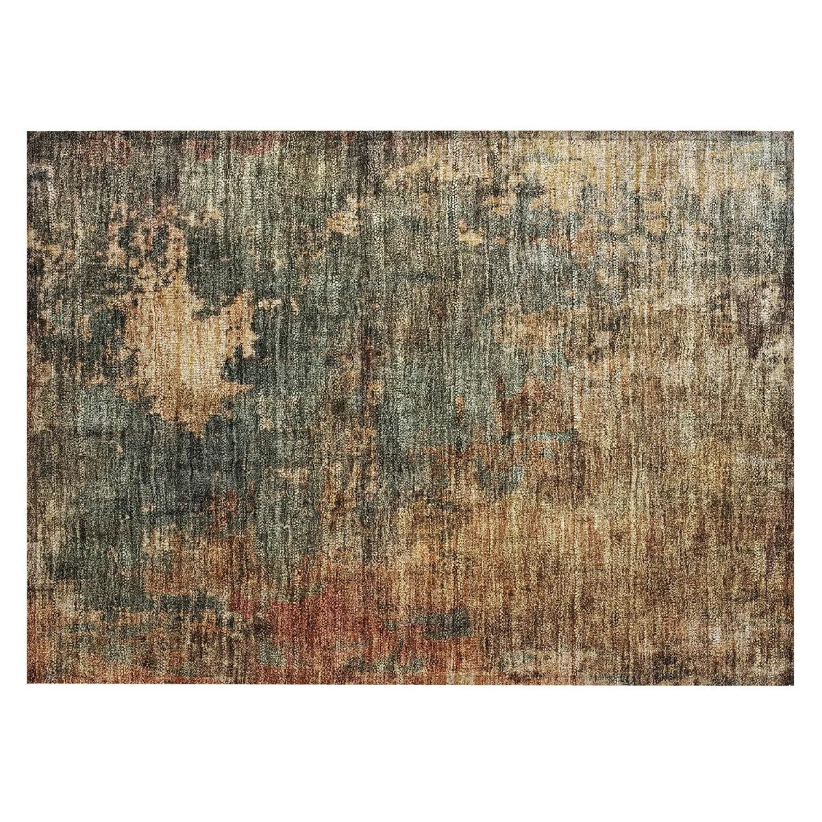 Machine Washable Indoor/ Outdoor Abstract Modern Chantille Rug
