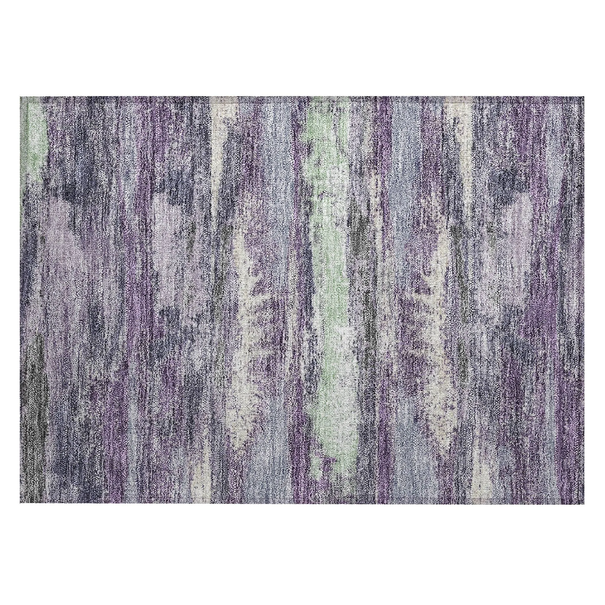 Machine Washable Indoor/ Outdoor Abstract Modern Chantille Rug