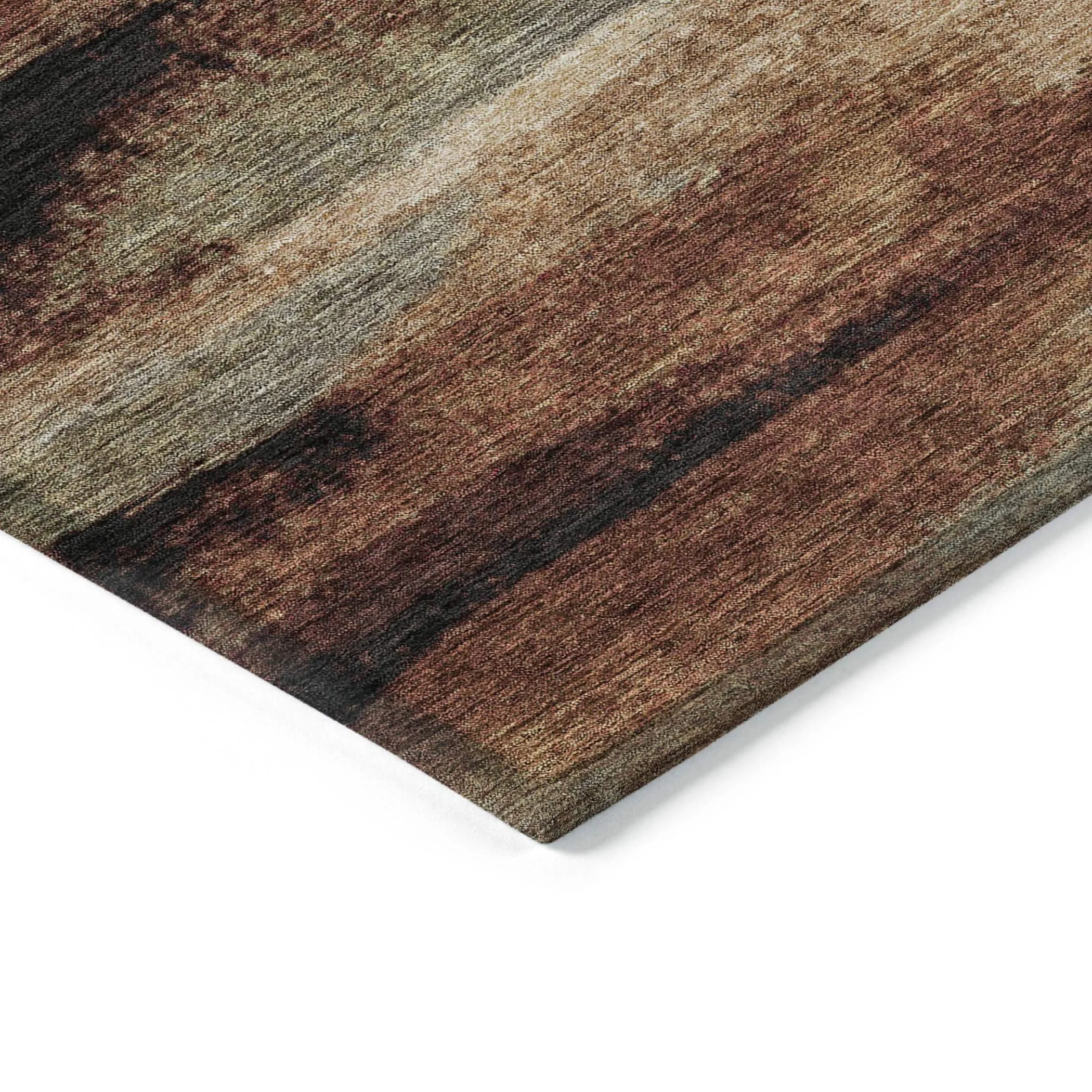 Machine Washable Indoor/ Outdoor Abstract Modern Chantille Rug