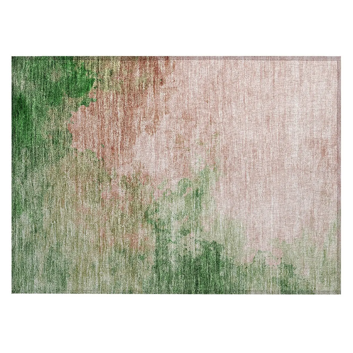 Machine Washable Indoor/ Outdoor Abstract Modern Chantille Rug