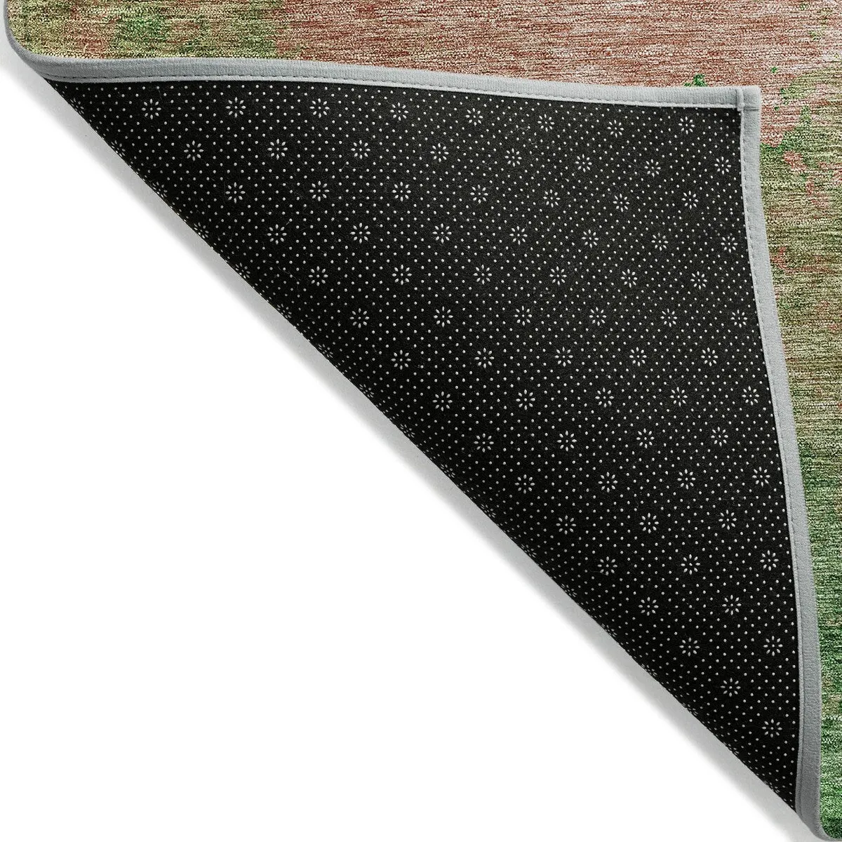 Machine Washable Indoor/ Outdoor Abstract Modern Chantille Rug
