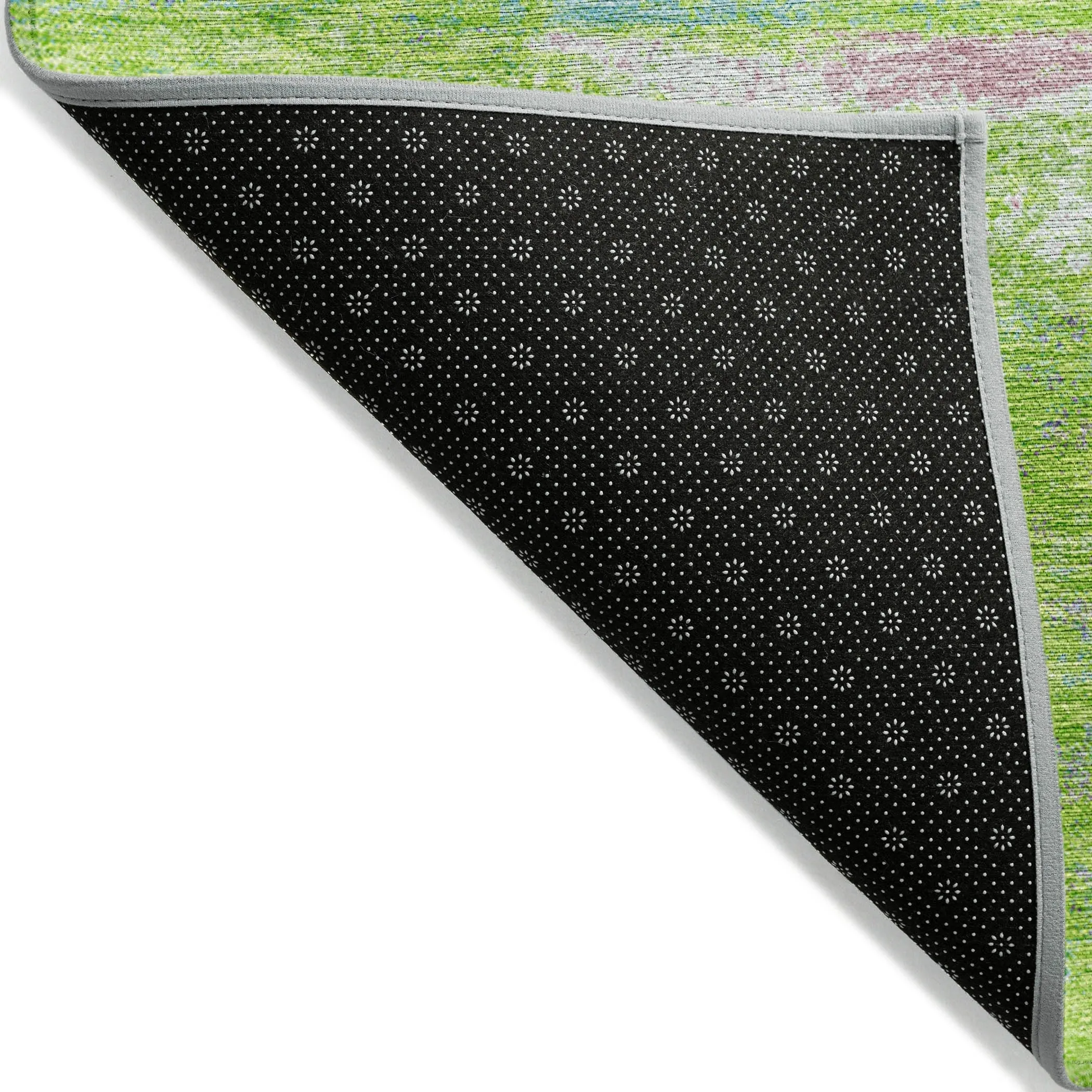 Machine Washable Indoor/ Outdoor Abstract Modern Chantille Rug