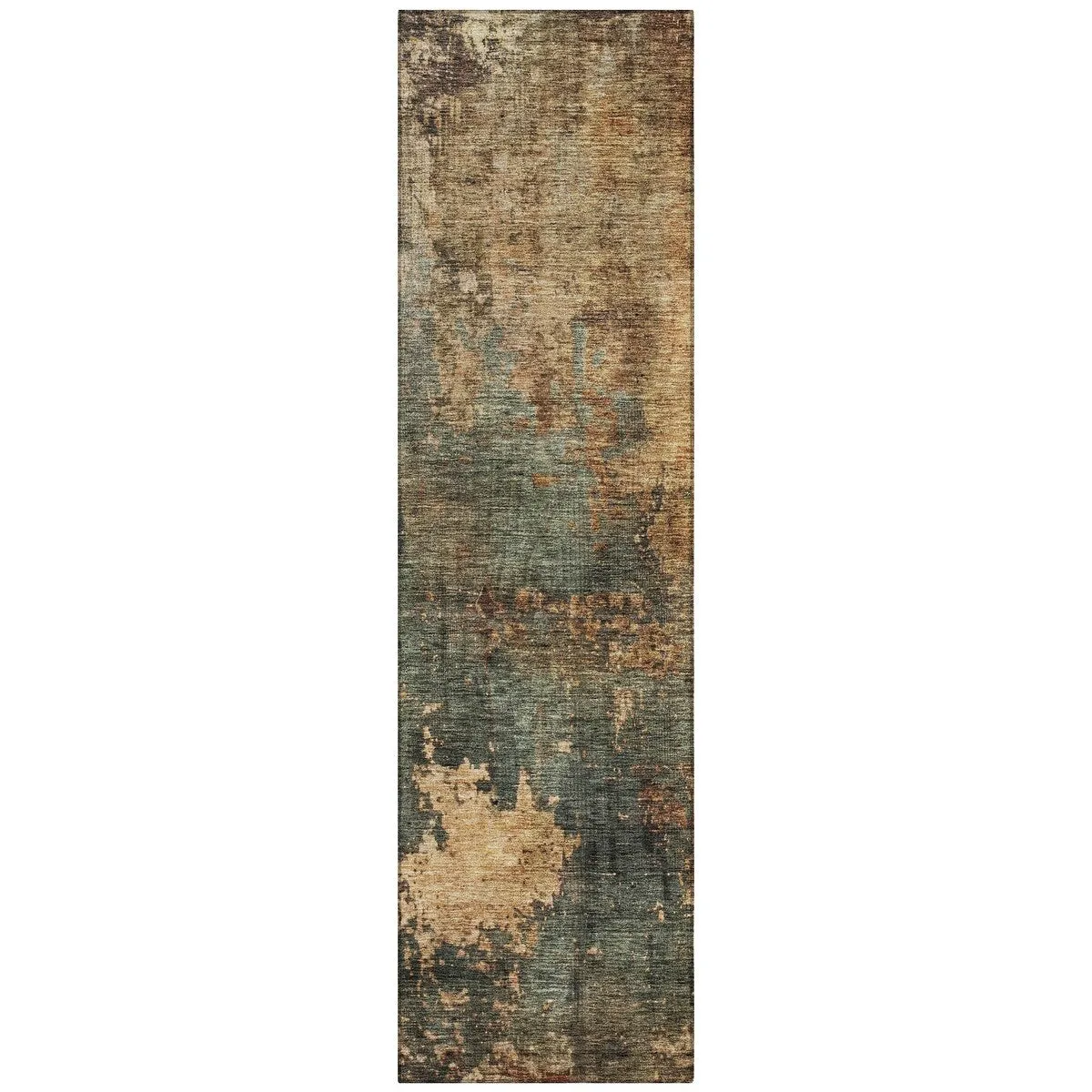 Machine Washable Indoor/ Outdoor Abstract Modern Chantille Rug