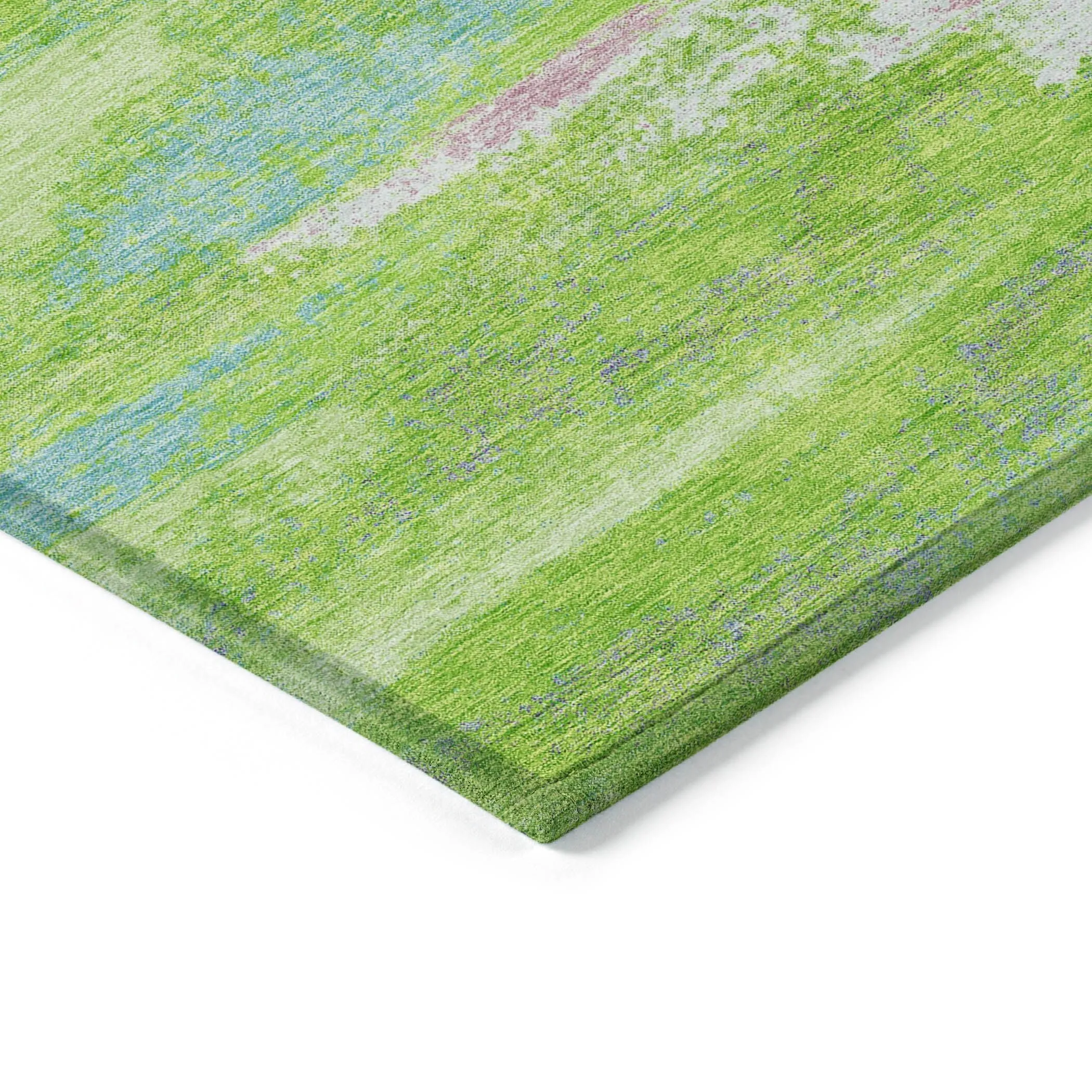 Machine Washable Indoor/ Outdoor Abstract Modern Chantille Rug