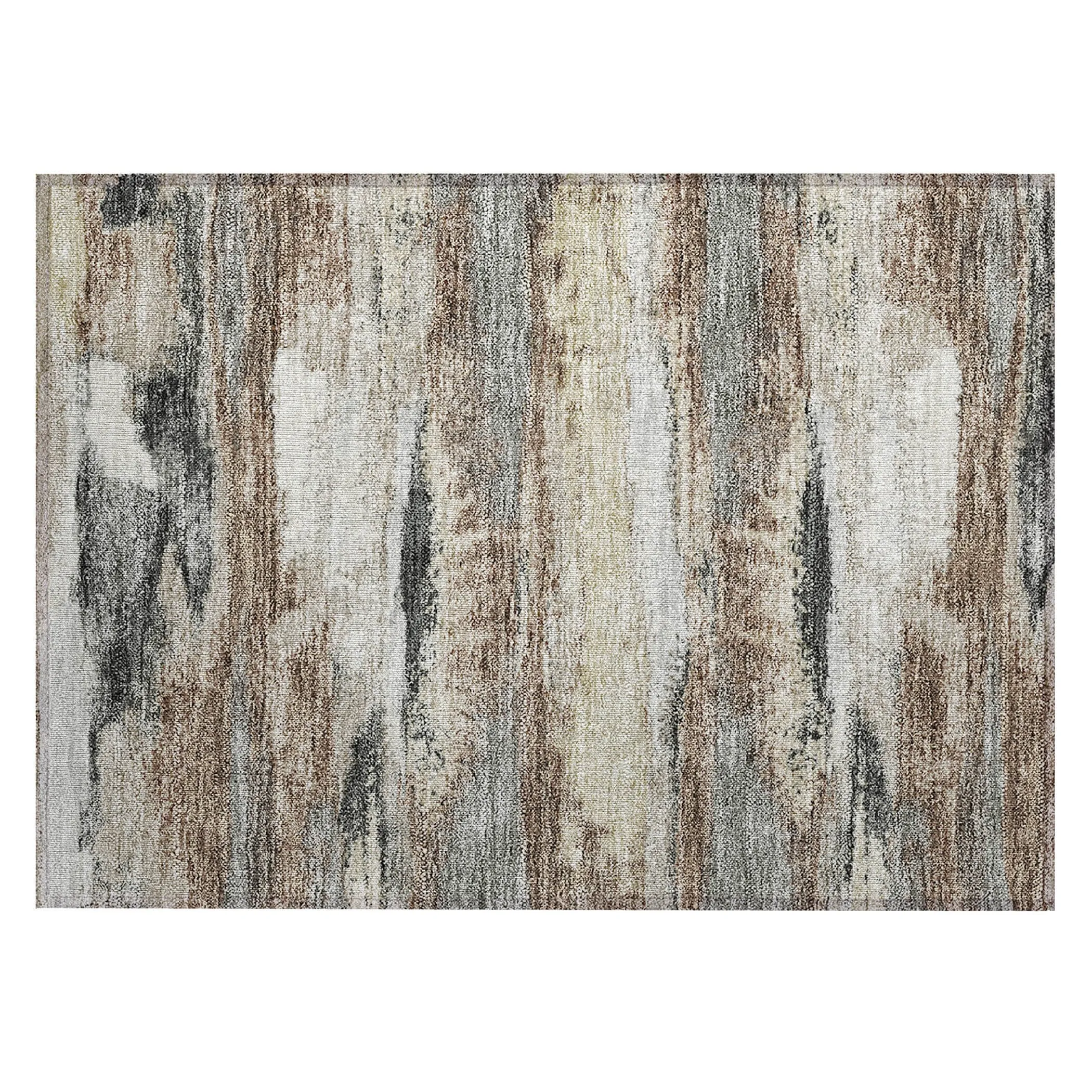 Machine Washable Indoor/ Outdoor Abstract Modern Chantille Rug
