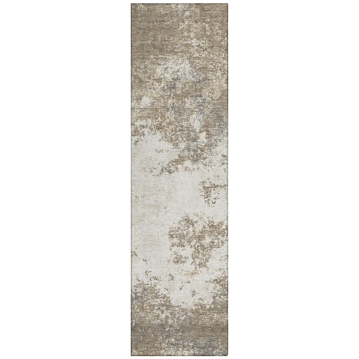 Machine Washable Indoor/ Outdoor Abstract Pixels Chantille Rug