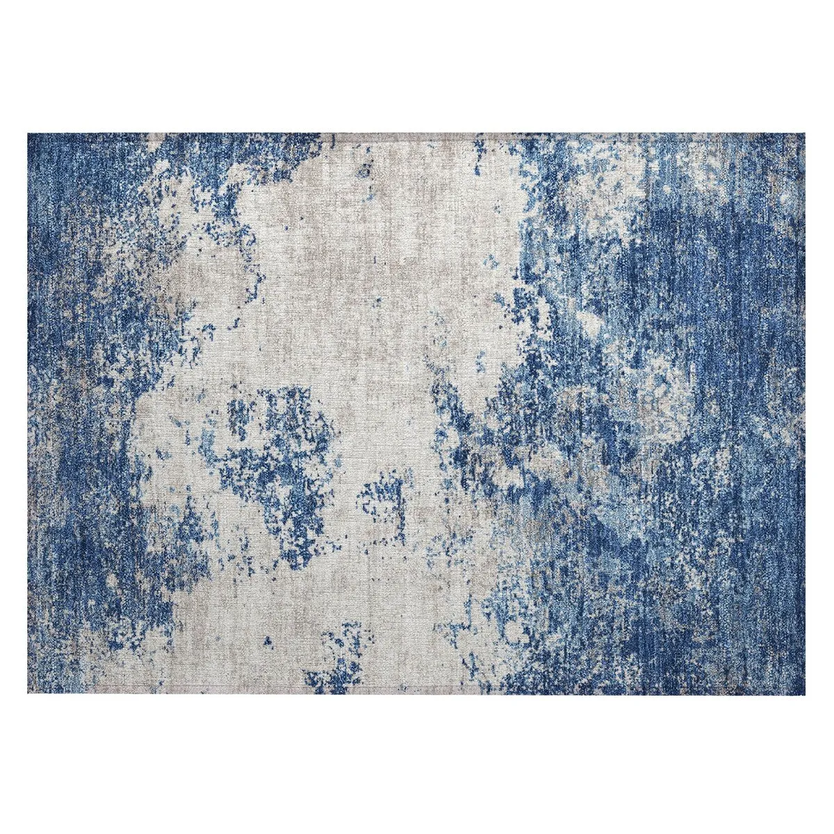 Machine Washable Indoor/ Outdoor Abstract Pixels Chantille Rug