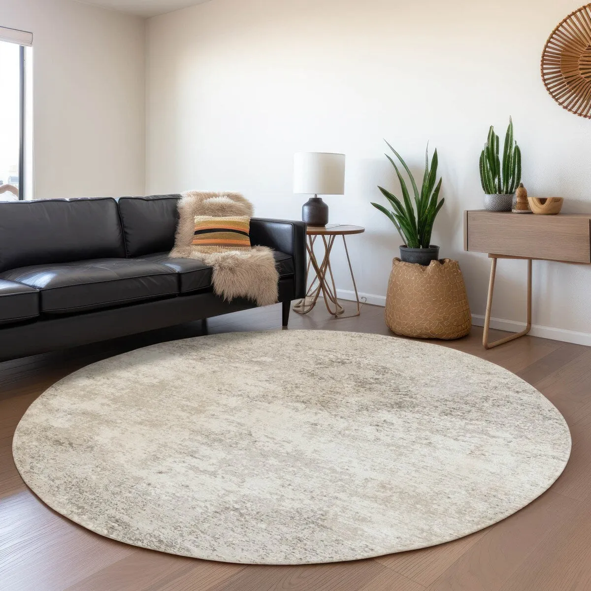 Machine Washable Indoor/ Outdoor Abstract Pixels Chantille Rug