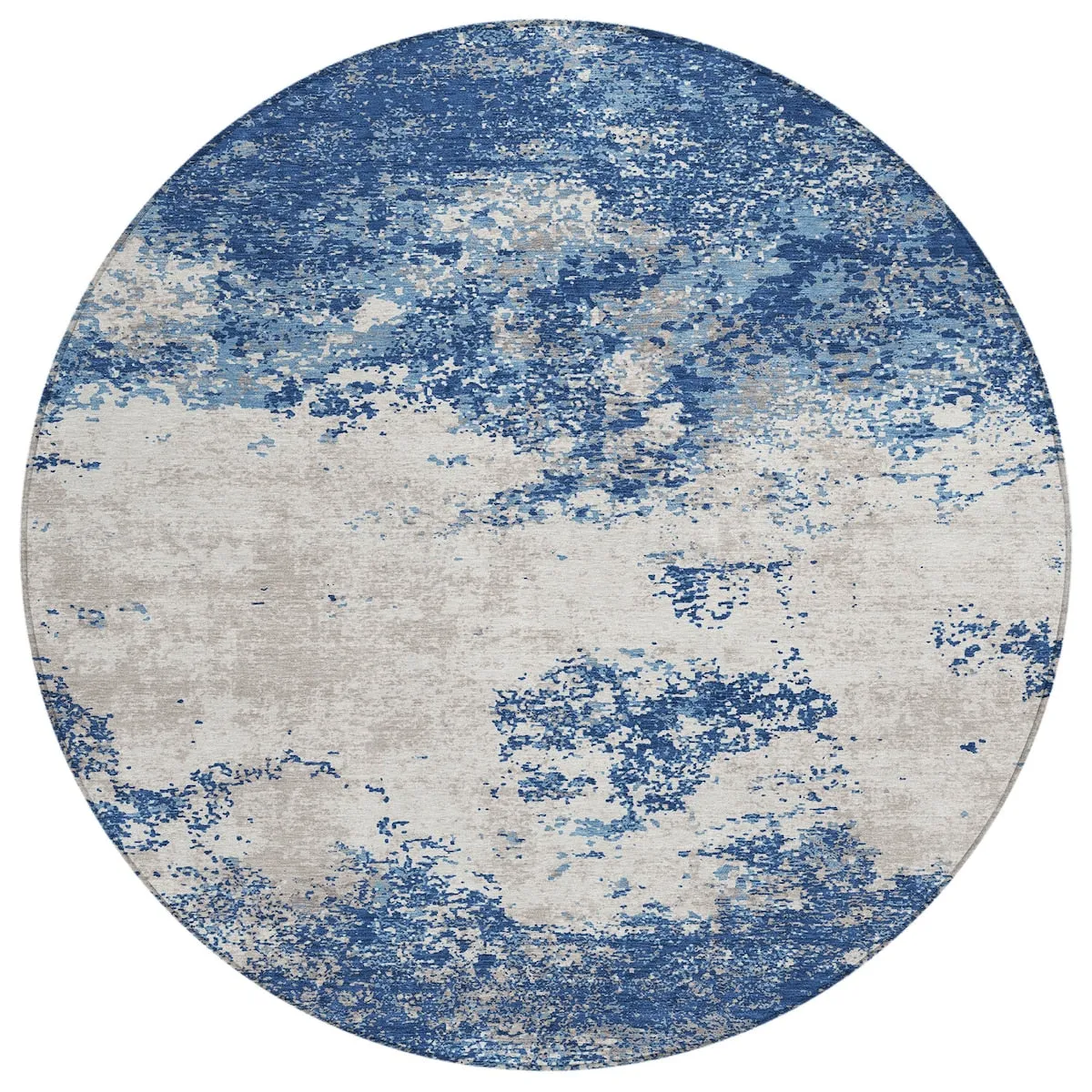 Machine Washable Indoor/ Outdoor Abstract Pixels Chantille Rug