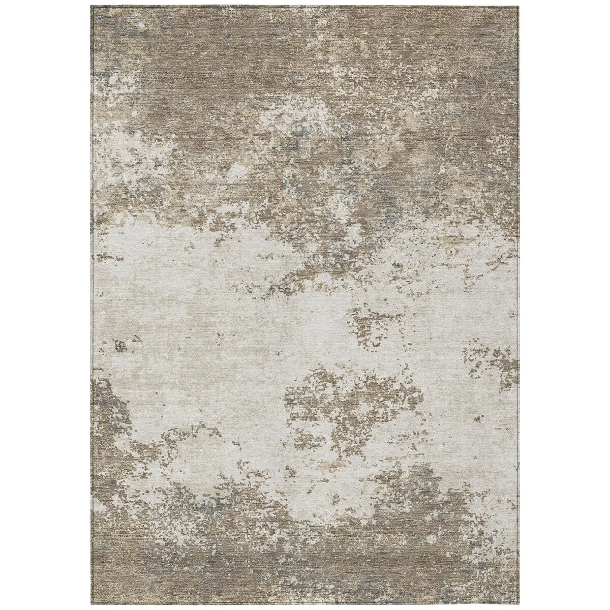 Machine Washable Indoor/ Outdoor Abstract Pixels Chantille Rug