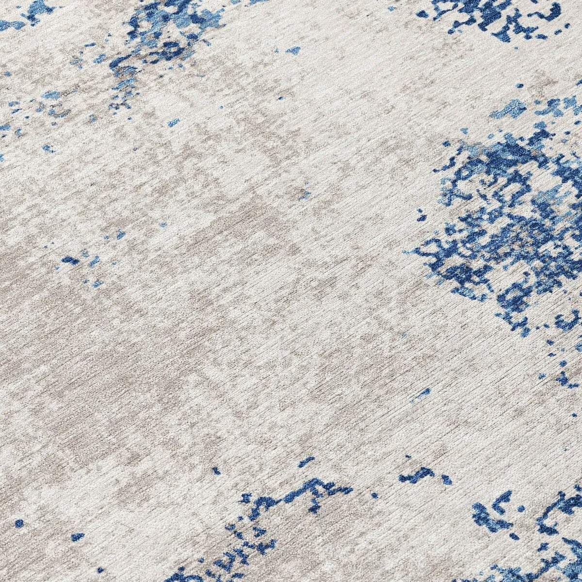 Machine Washable Indoor/ Outdoor Abstract Pixels Chantille Rug