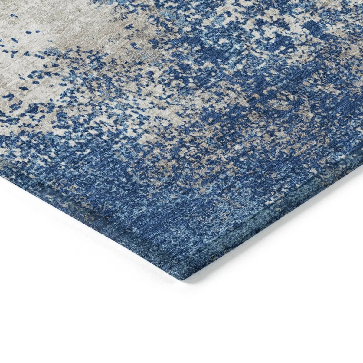 Machine Washable Indoor/ Outdoor Abstract Pixels Chantille Rug