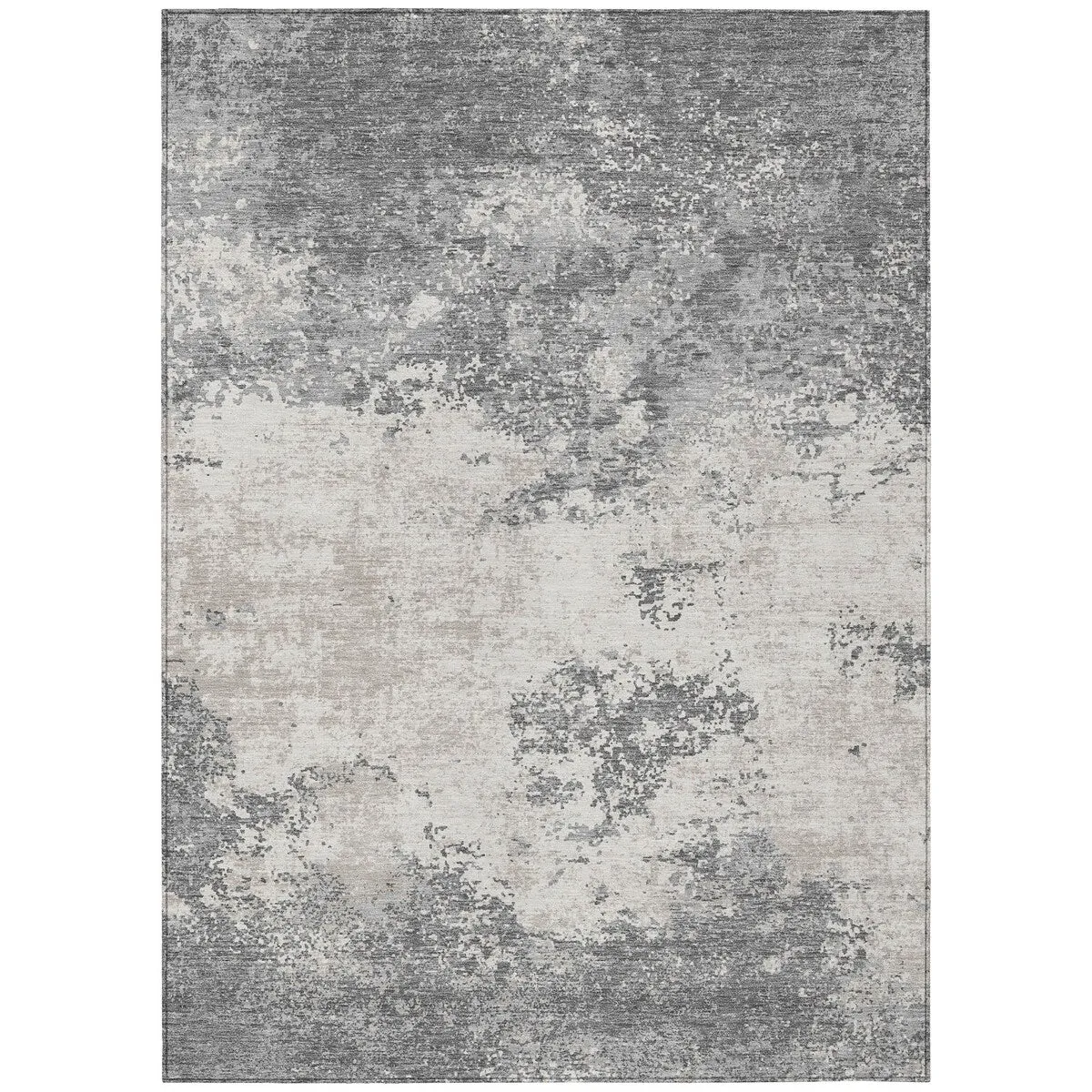 Machine Washable Indoor/ Outdoor Abstract Pixels Chantille Rug