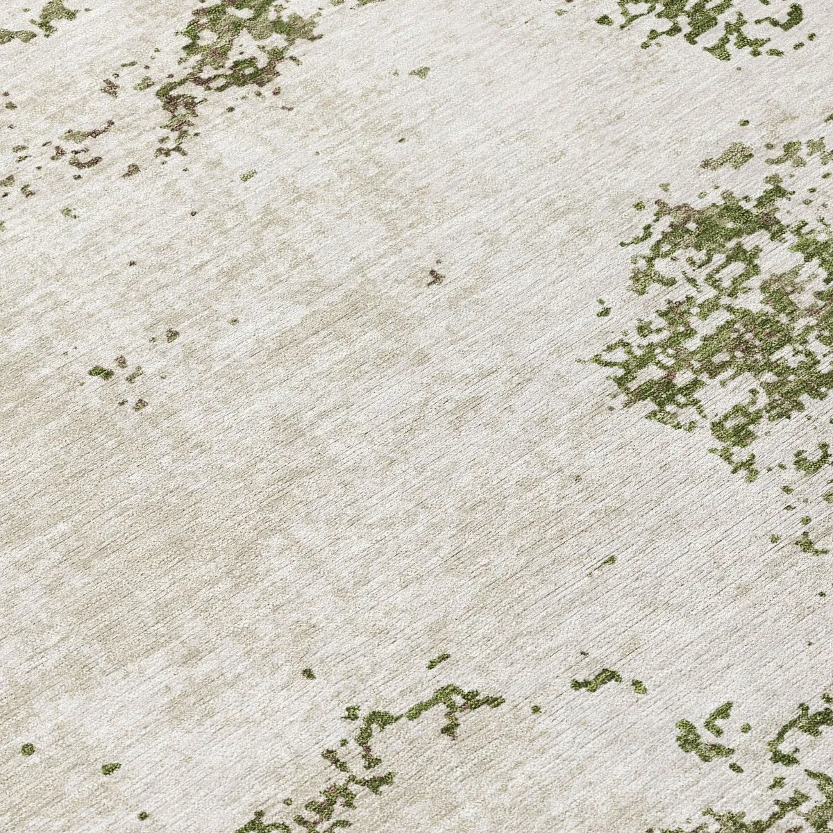 Machine Washable Indoor/ Outdoor Abstract Pixels Chantille Rug