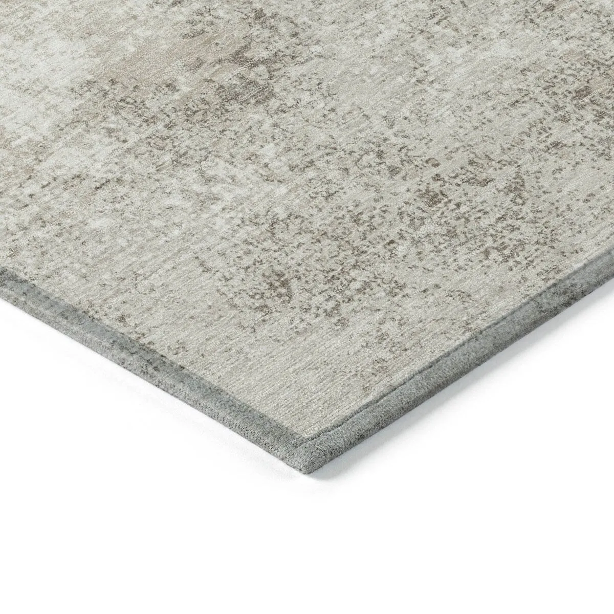 Machine Washable Indoor/ Outdoor Abstract Pixels Chantille Rug
