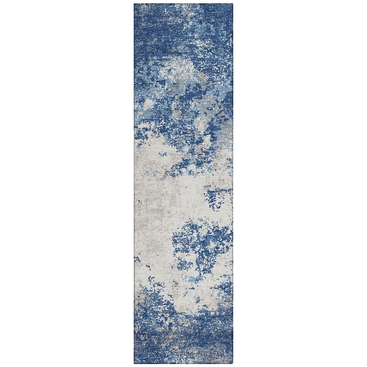 Machine Washable Indoor/ Outdoor Abstract Pixels Chantille Rug