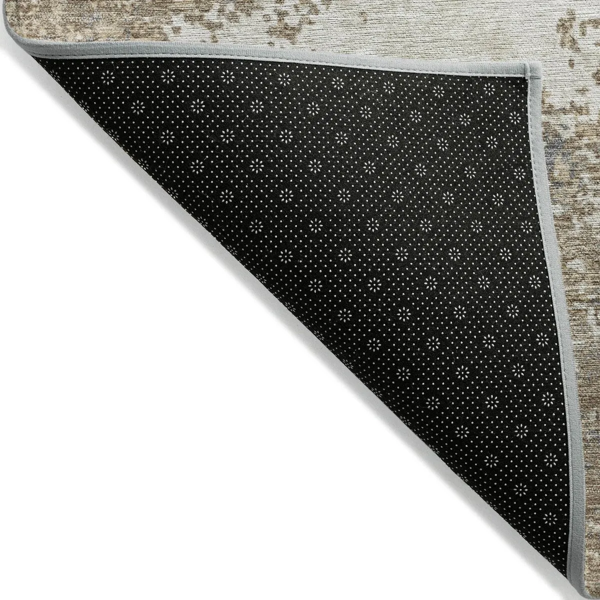 Machine Washable Indoor/ Outdoor Abstract Pixels Chantille Rug