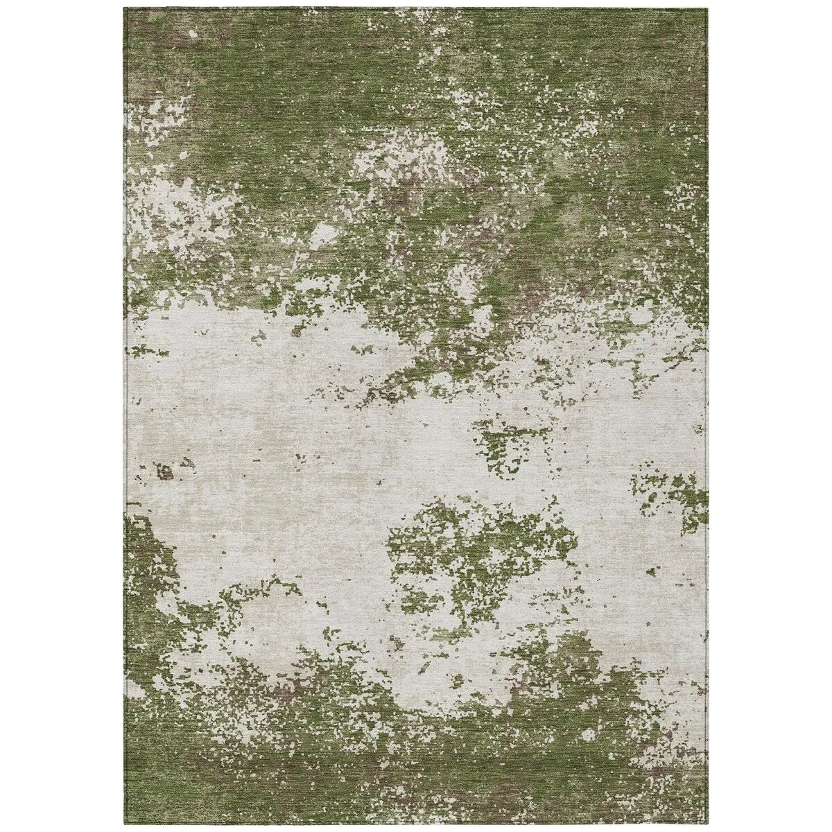 Machine Washable Indoor/ Outdoor Abstract Pixels Chantille Rug