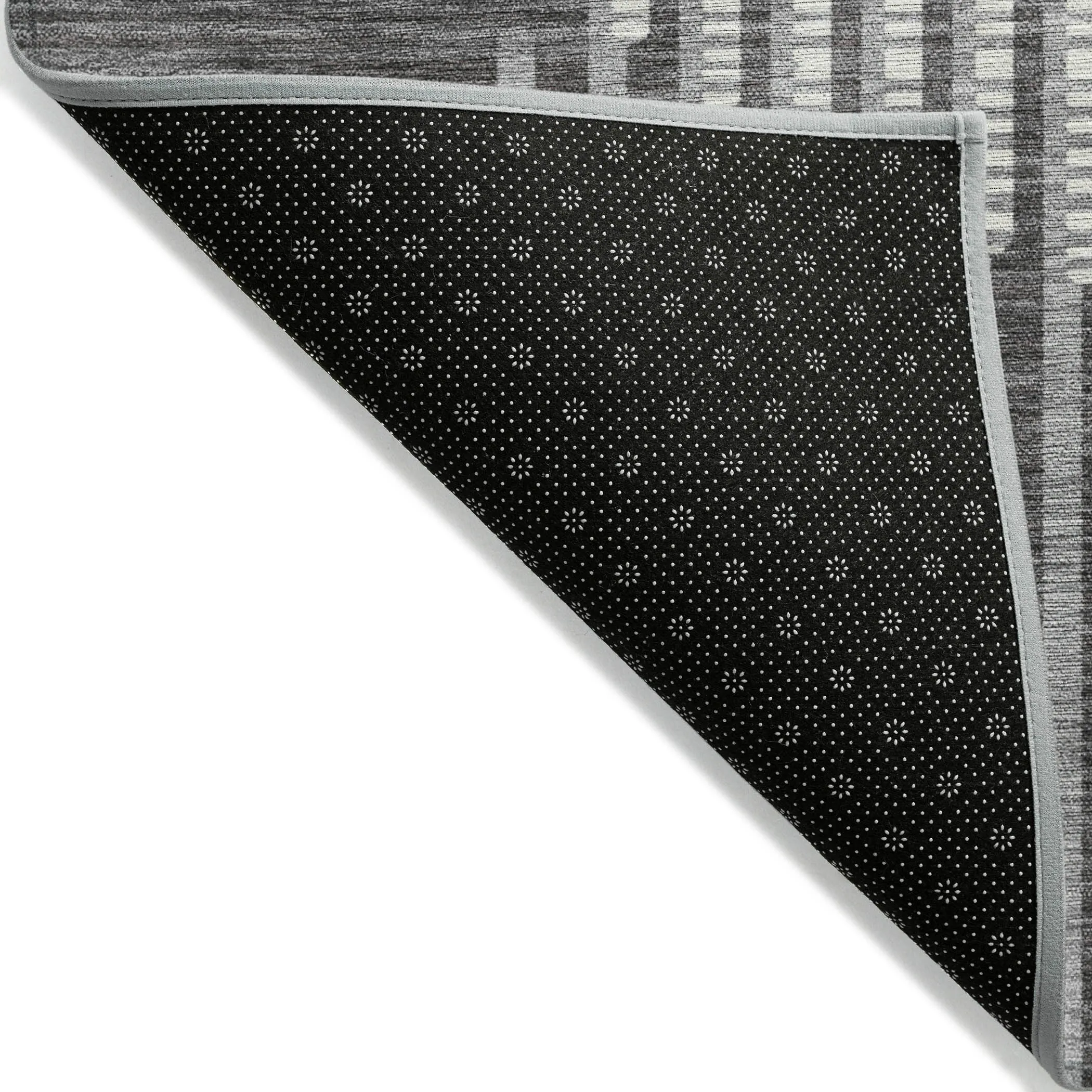 Machine Washable Indoor/ Outdoor Abstract Stripe Chantille Rug