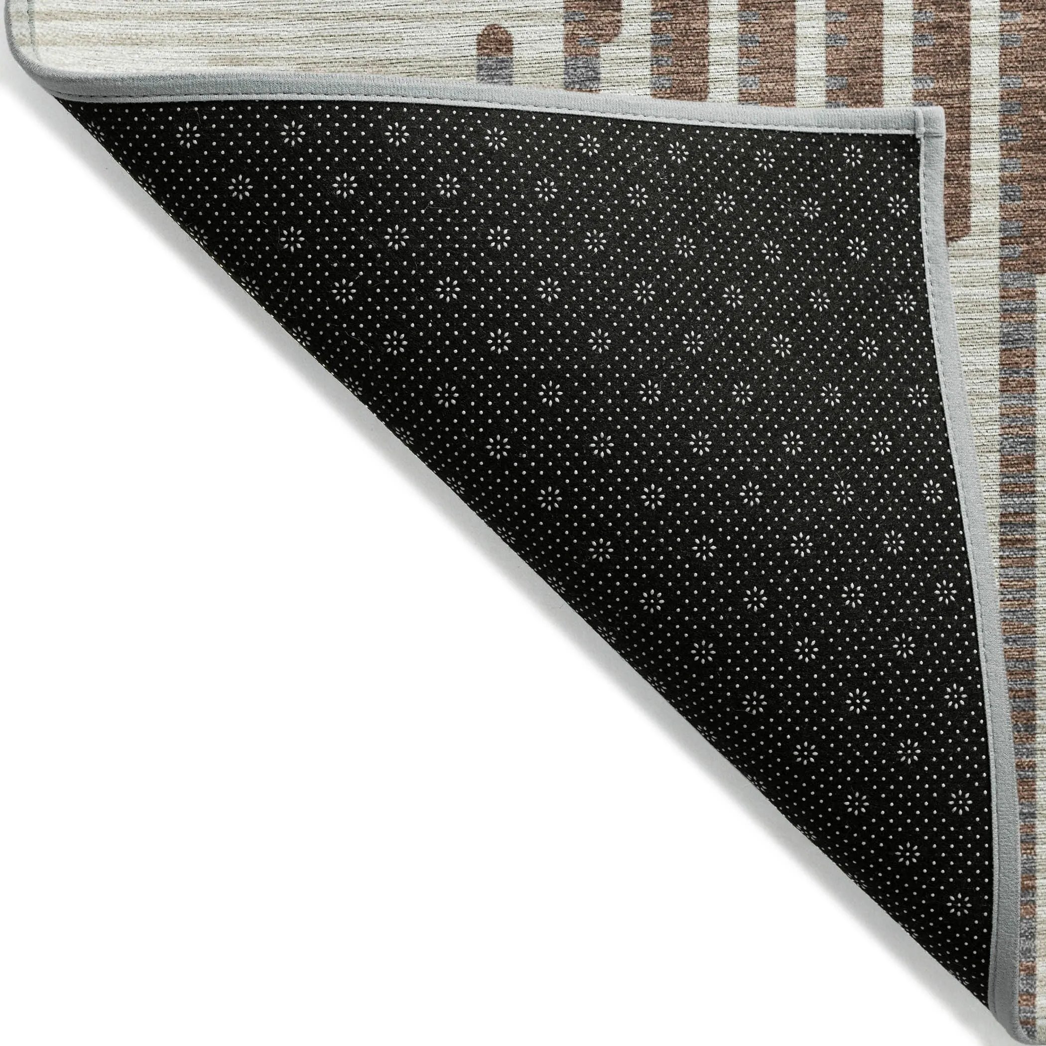 Machine Washable Indoor/ Outdoor Abstract Stripe Chantille Rug