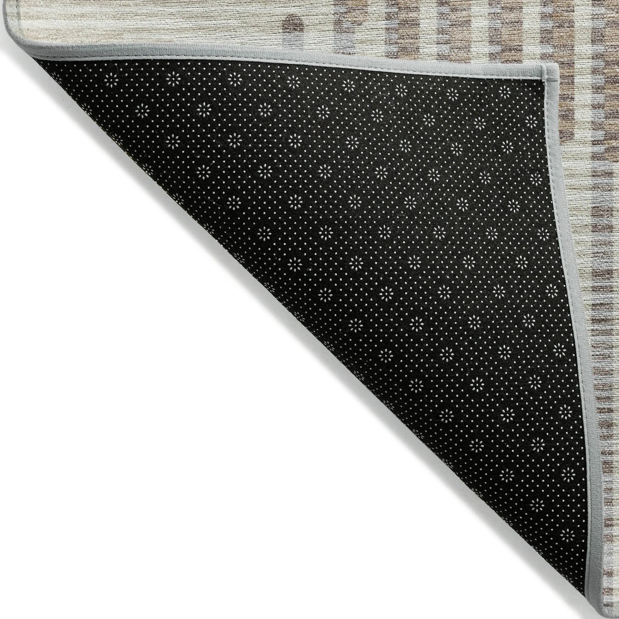 Machine Washable Indoor/ Outdoor Abstract Stripe Chantille Rug