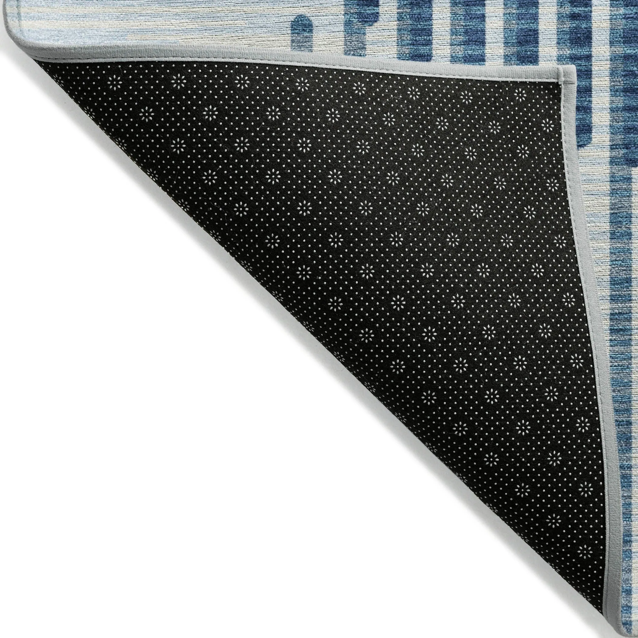 Machine Washable Indoor/ Outdoor Abstract Stripe Chantille Rug