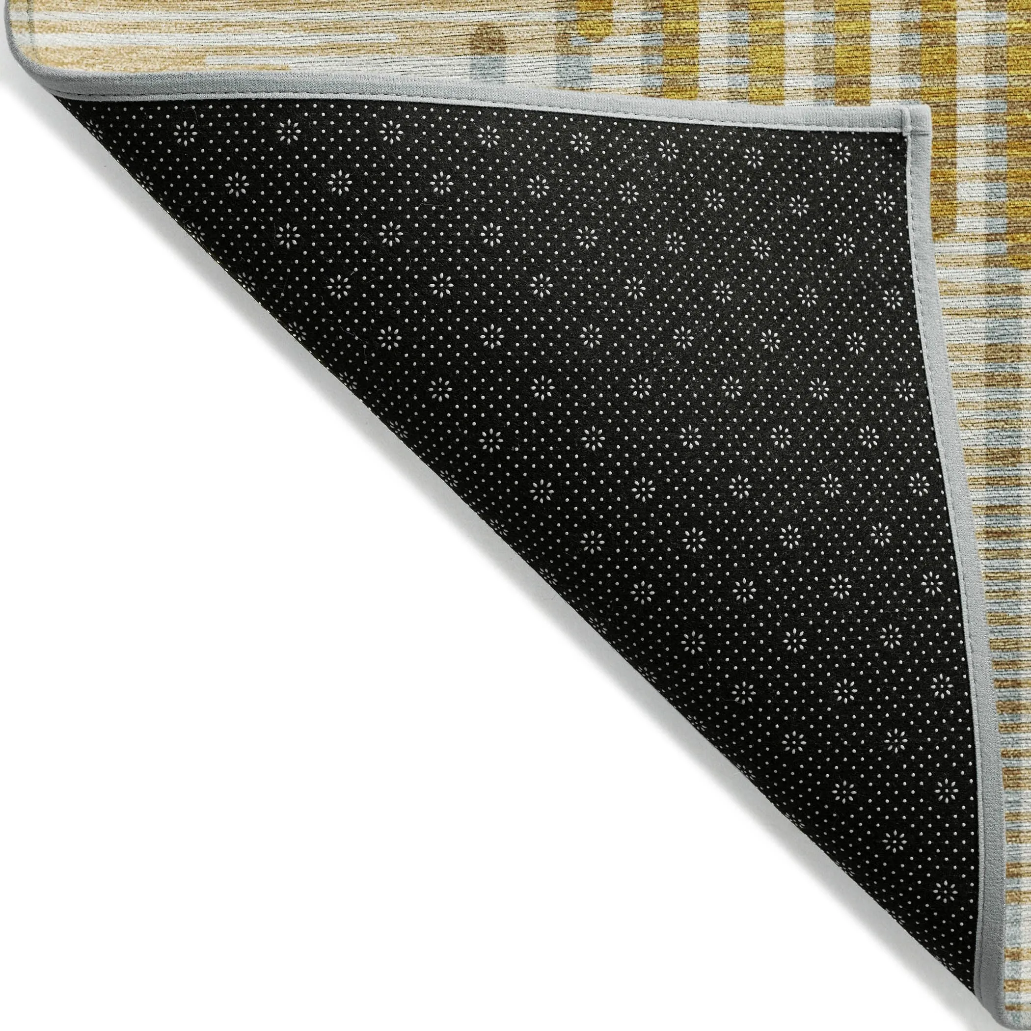 Machine Washable Indoor/ Outdoor Abstract Stripe Chantille Rug