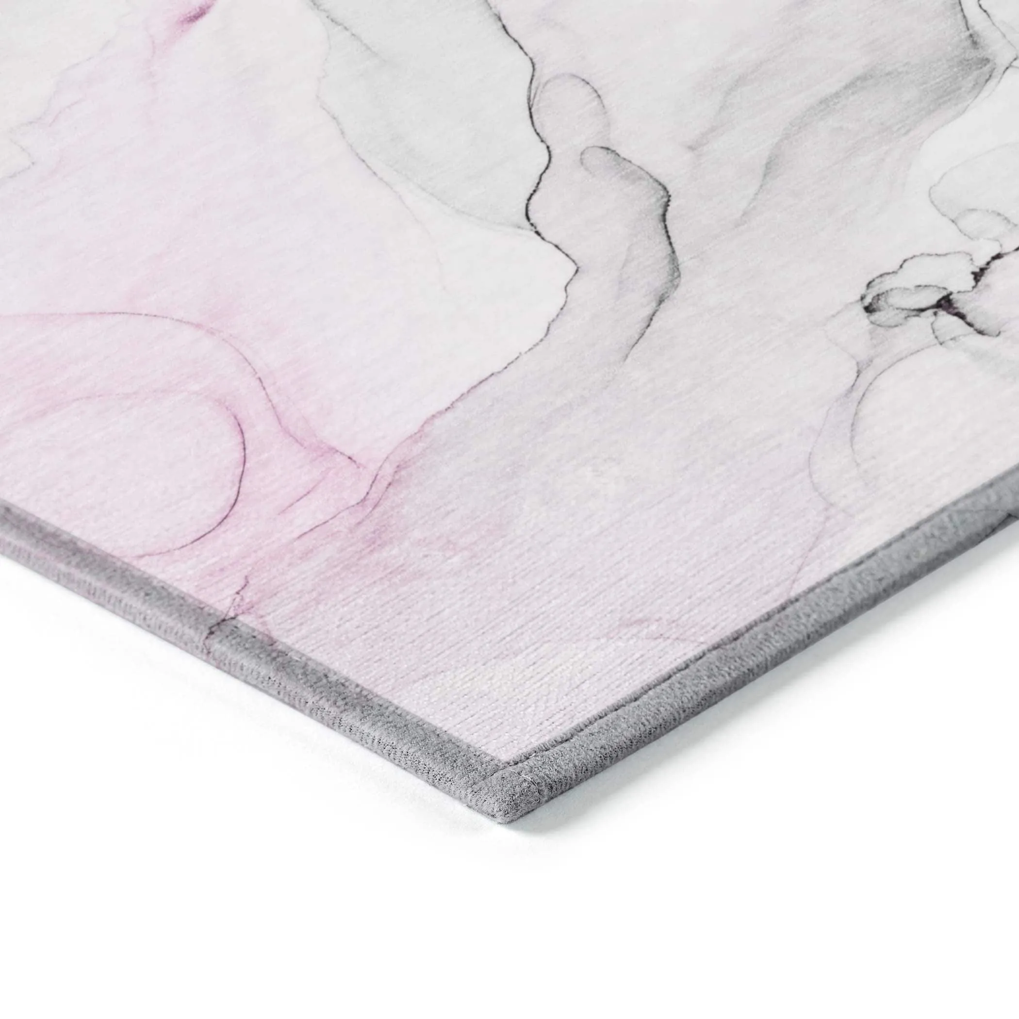 Machine Washable Indoor/ Outdoor Abstract Watercolor Chantille Rug