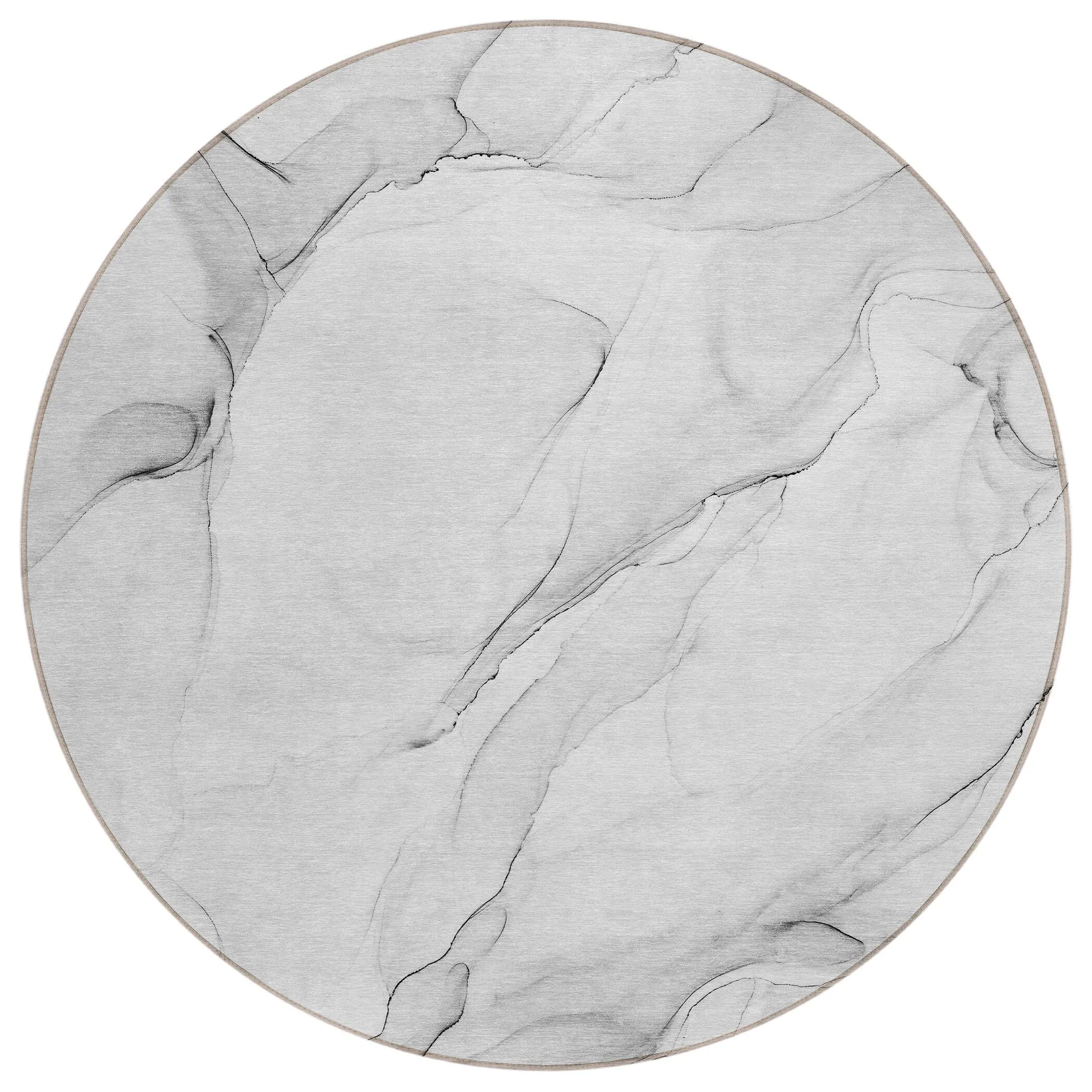 Machine Washable Indoor/ Outdoor Abstract Watercolor Chantille Rug
