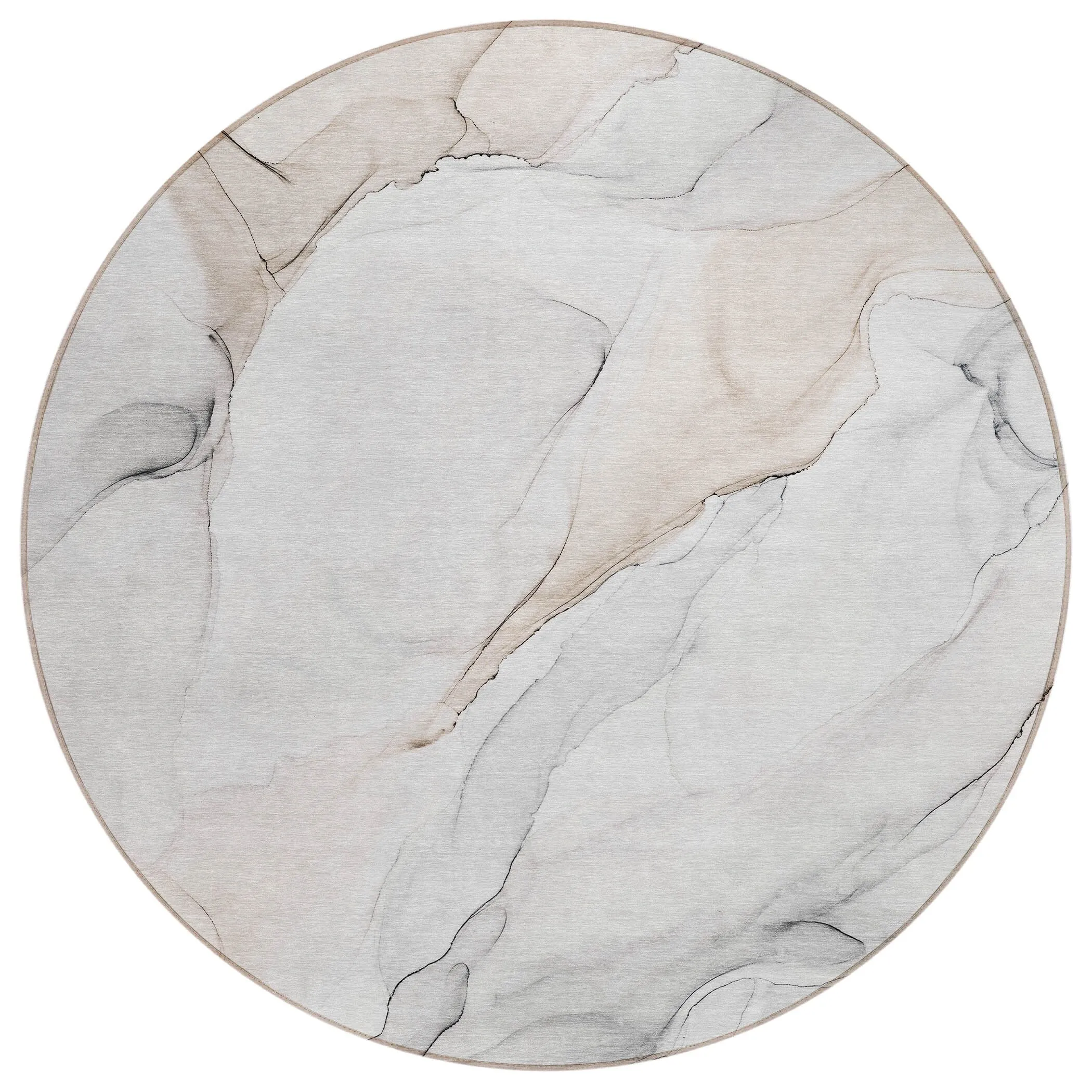 Machine Washable Indoor/ Outdoor Abstract Watercolor Chantille Rug
