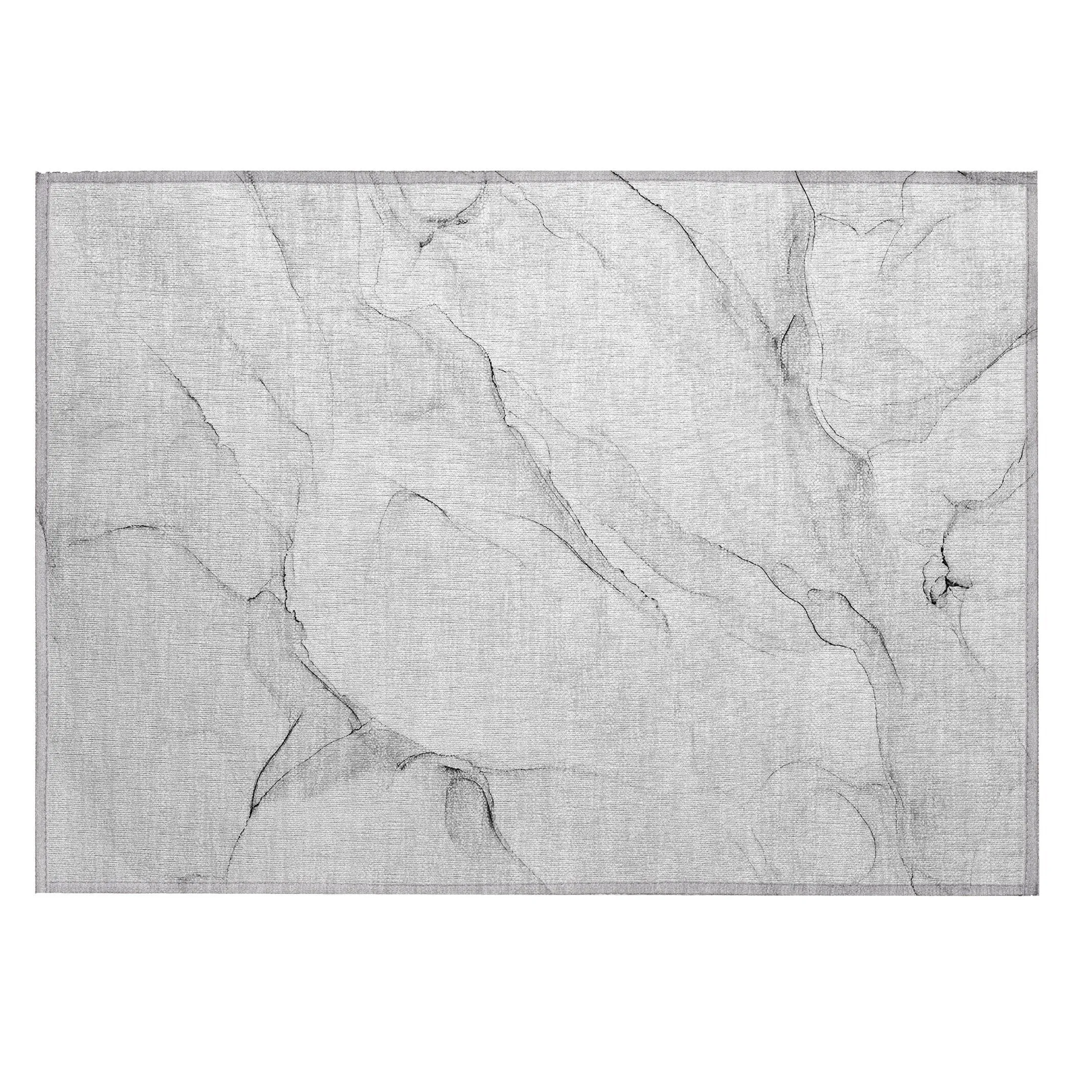Machine Washable Indoor/ Outdoor Abstract Watercolor Chantille Rug